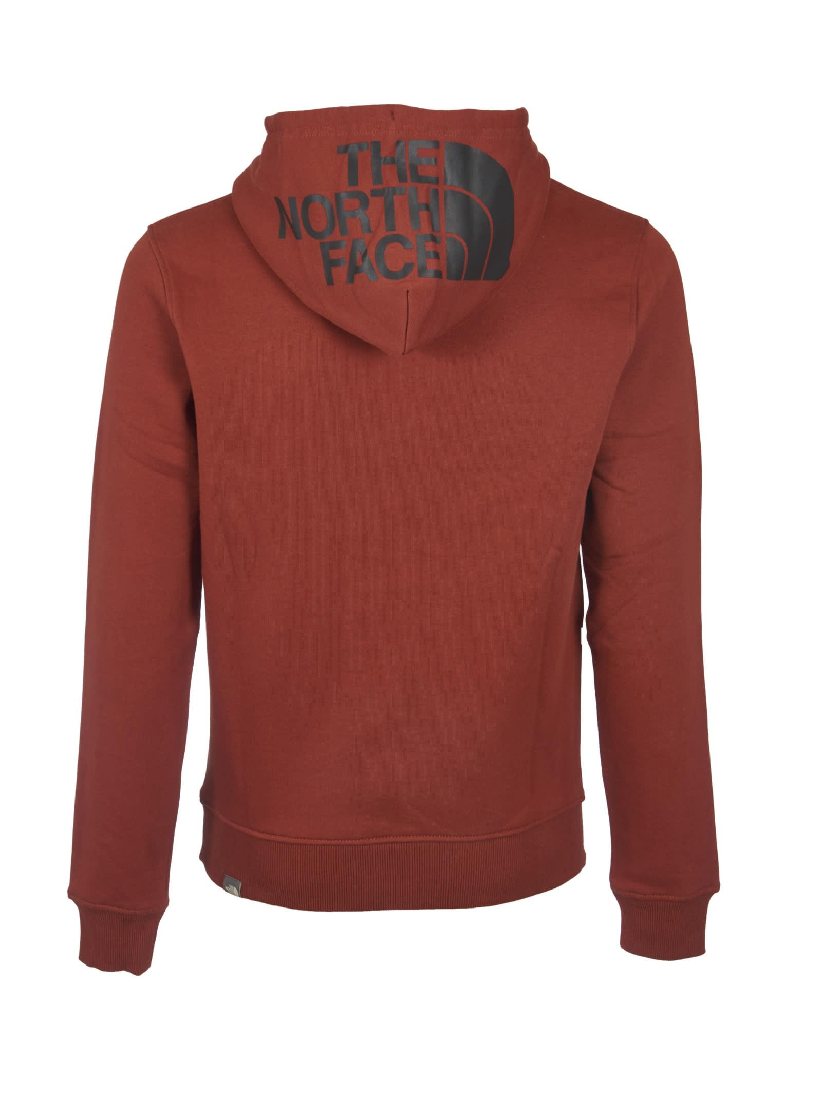 The North Face Logo Print Hooded Sweatshirt in Red for Men Lyst