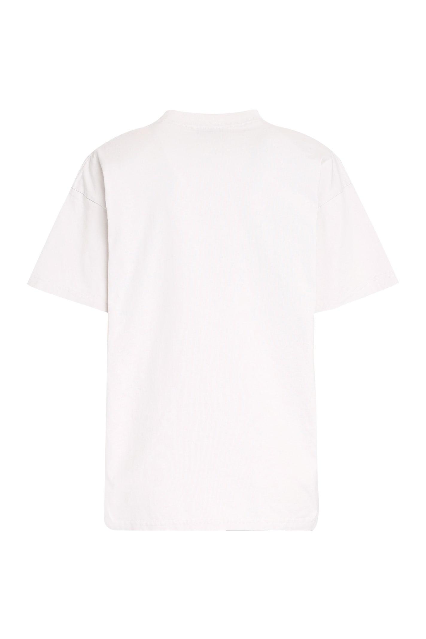 Balenciaga Logo Cotton T-shirt in White | Lyst