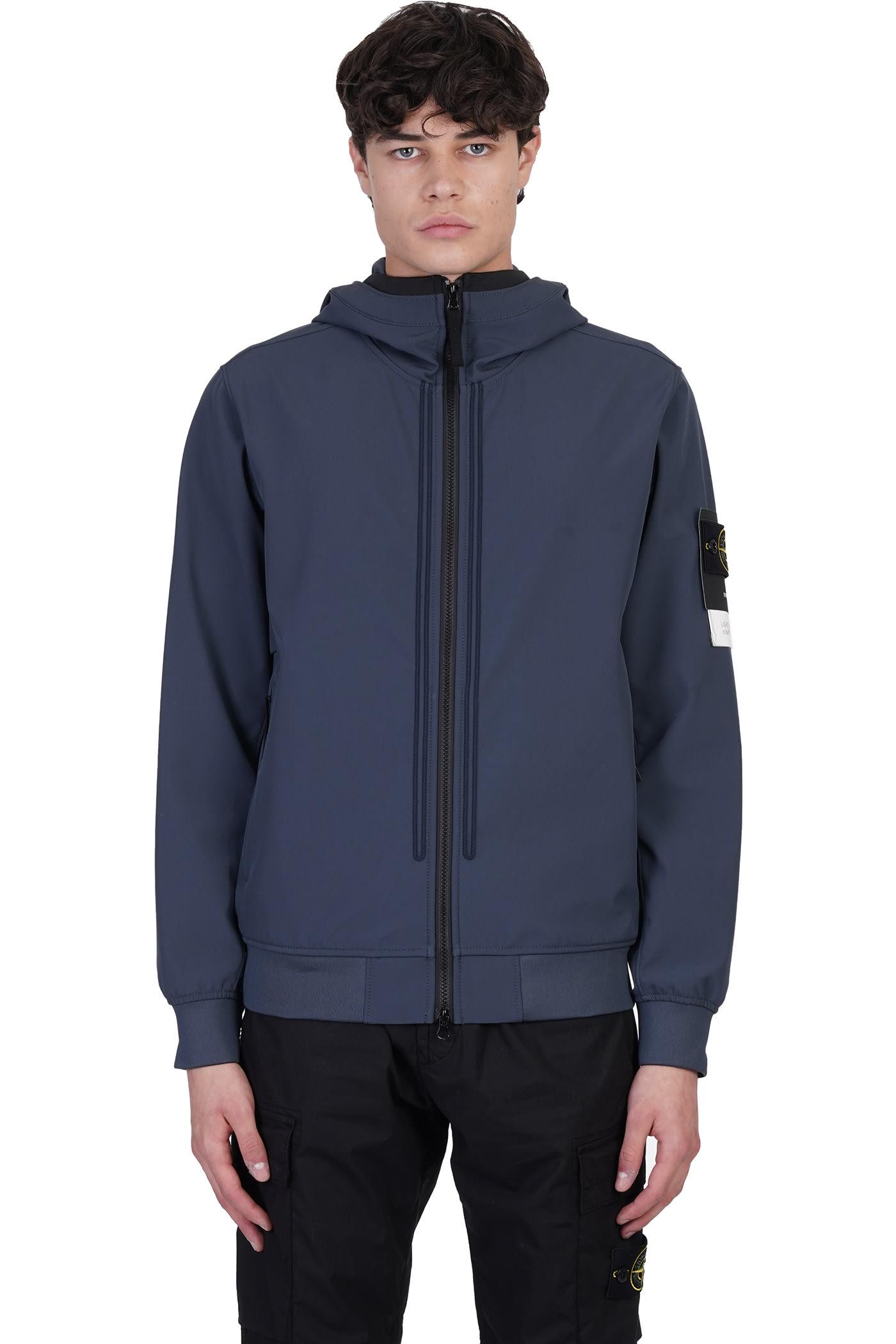 Stone Island Casual Jacket In Polyester in Blue for Men | Lyst