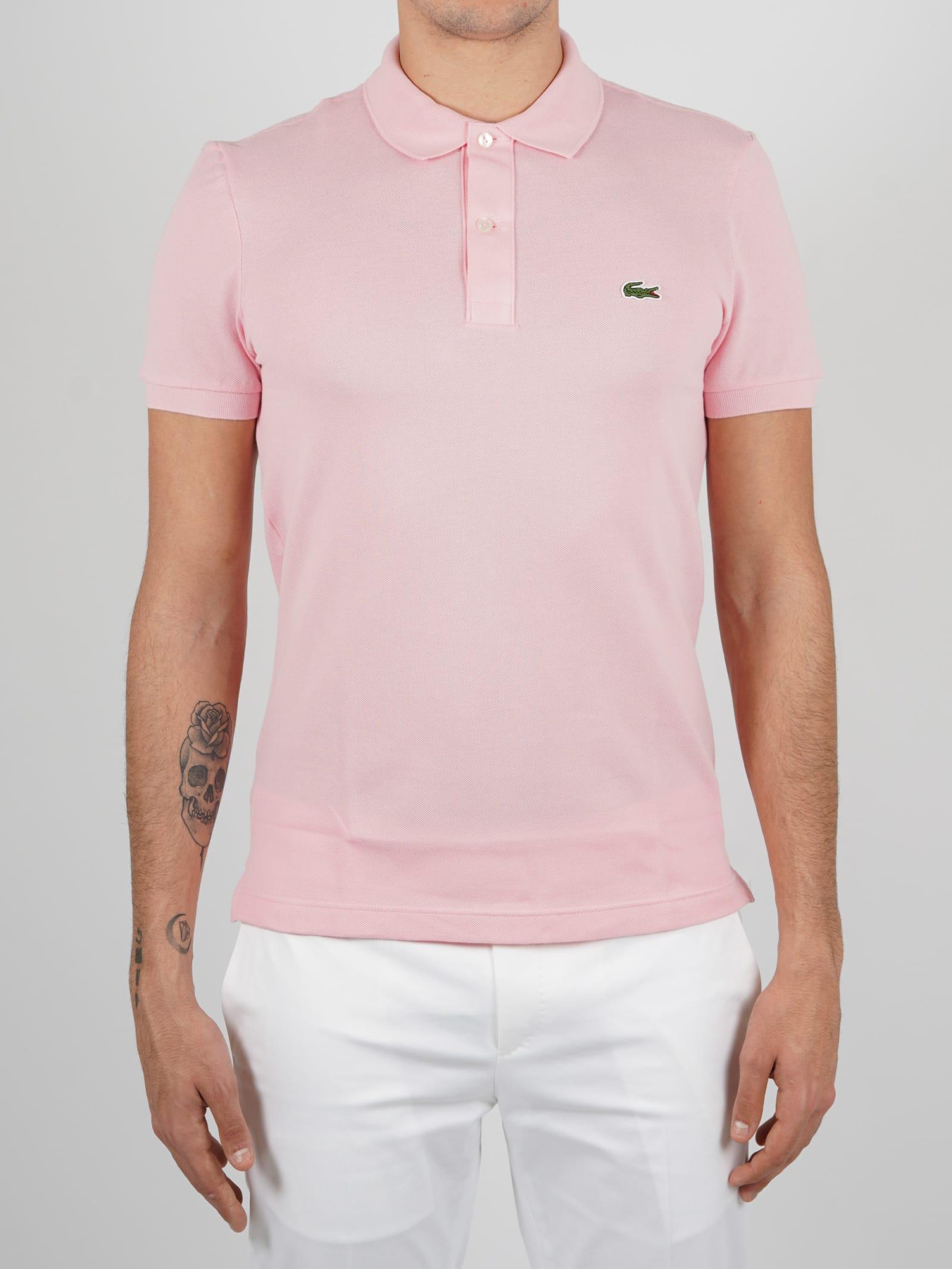 Lacoste Other Materials Polo Shirt in Pink for Men - Save 14% - Lyst