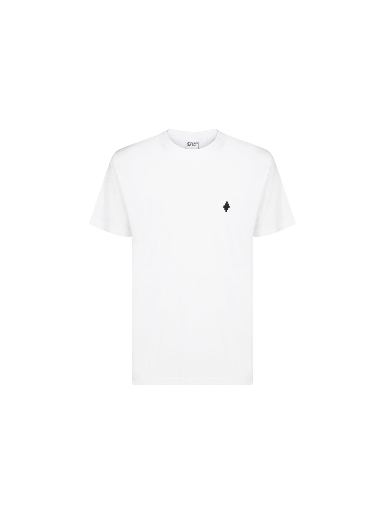 Marcelo Burlon Cotton T-shirt in White/Black (White) for Men - Save 10% |  Lyst