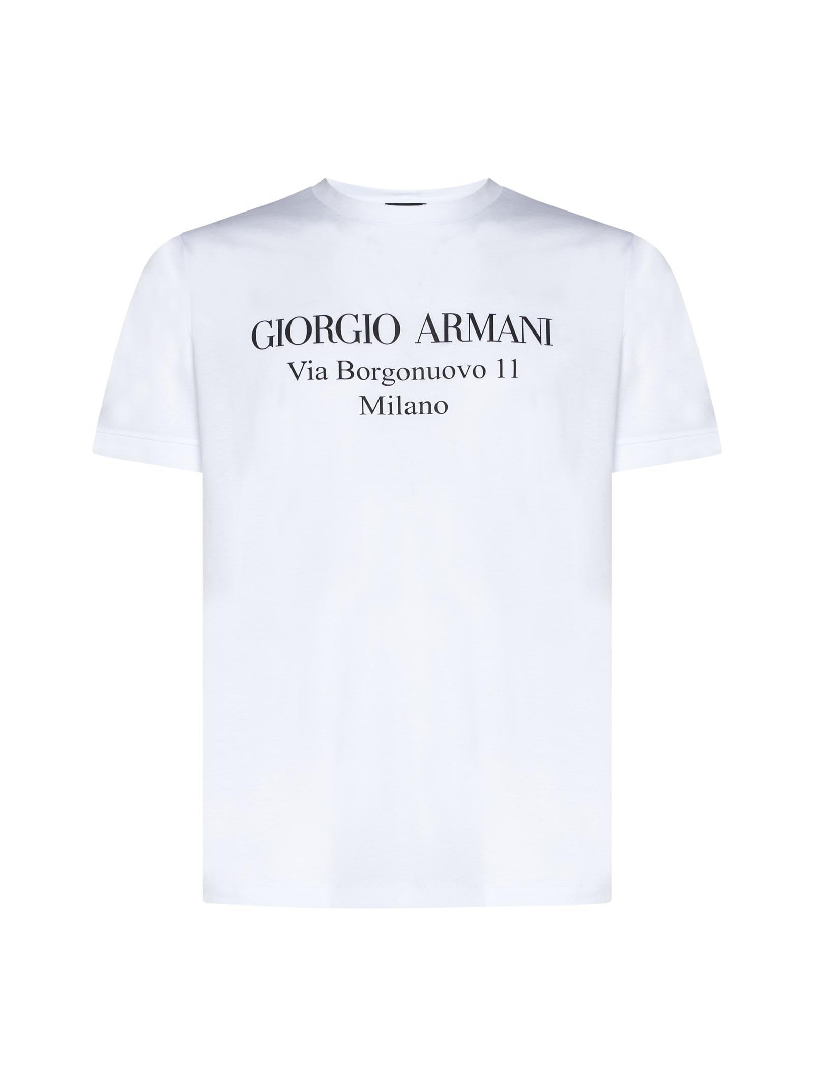 blyant Tredive Ham selv Giorgio Armani T-shirt in White for Men | Lyst