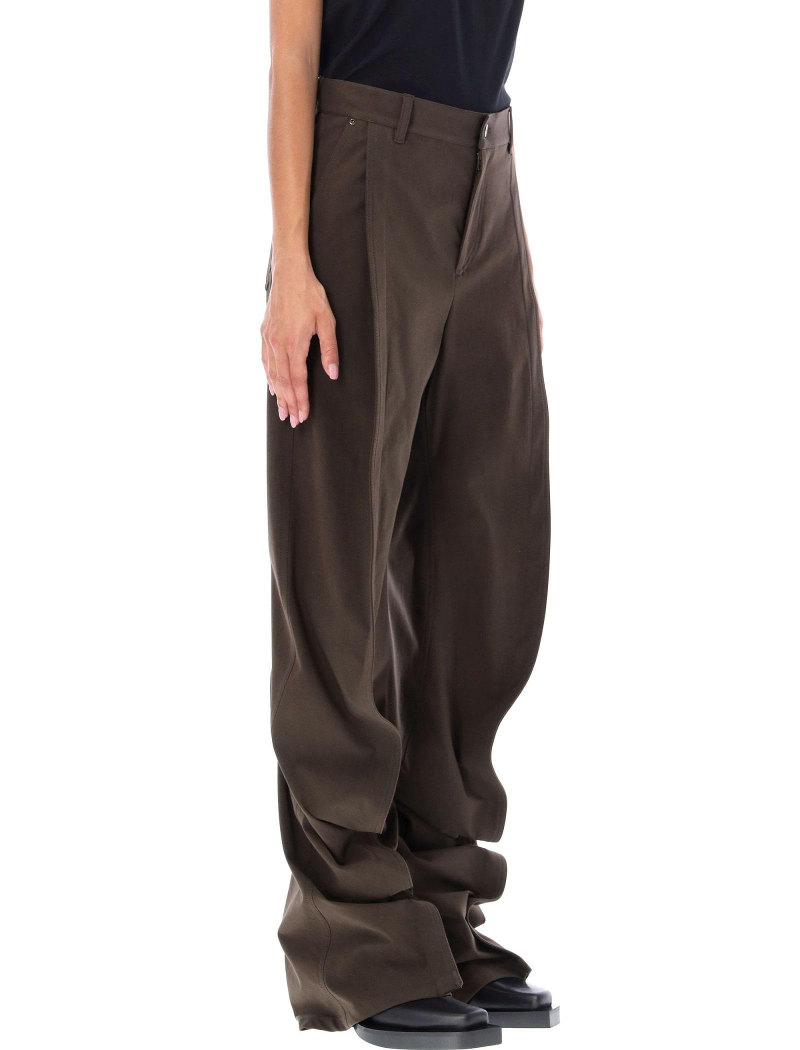 Y. Project Slim Banana Mid-rise Draped Pants in Green | Lyst