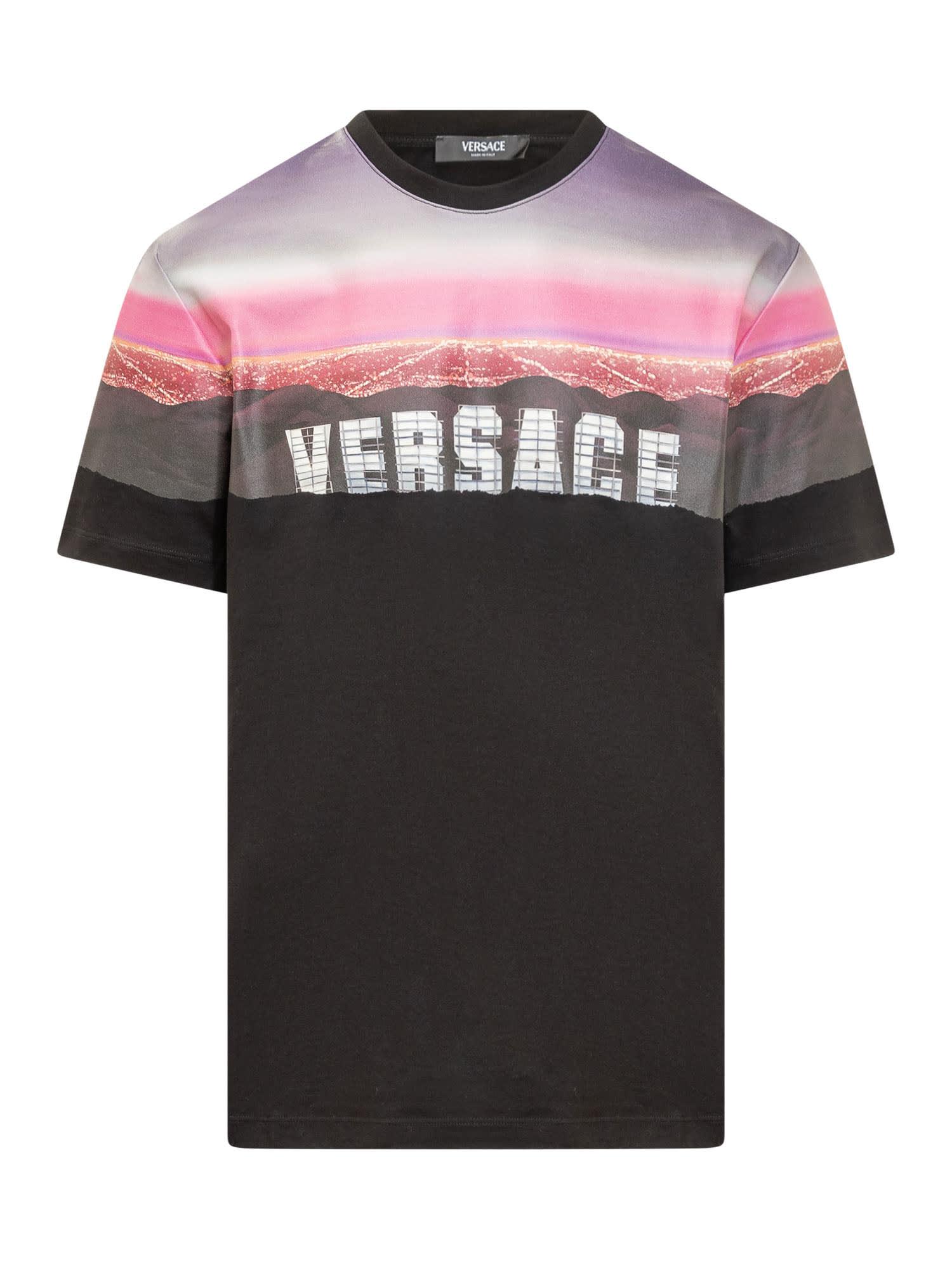 Versace Jersey T-shirt in Pink for Men | Lyst UK