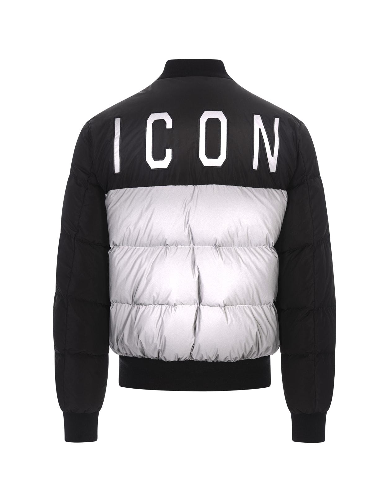 DSquared² Icon Puffer Bomber Jacket In in Black for Men | Lyst