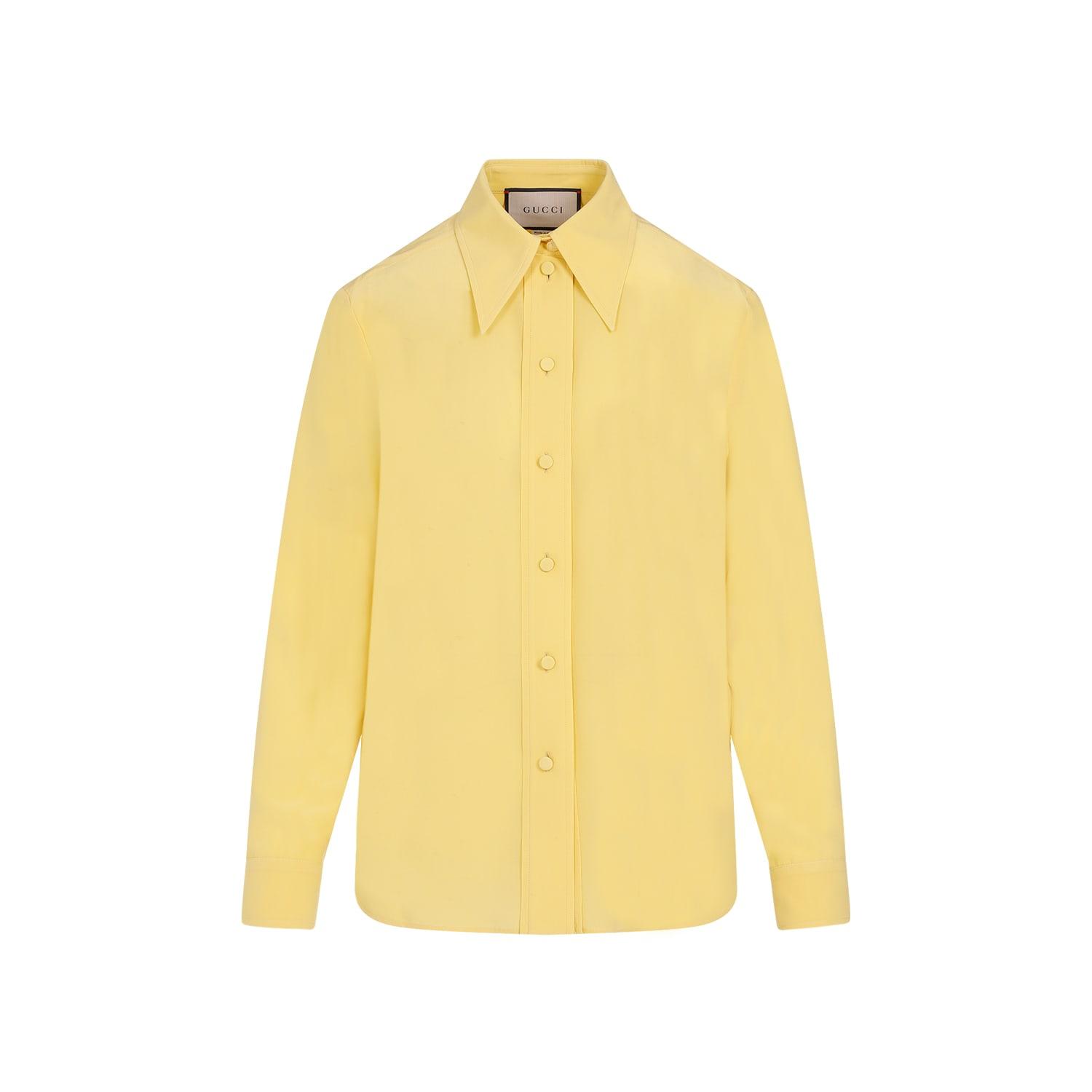 GUCCI ratiometric pale yellow silk