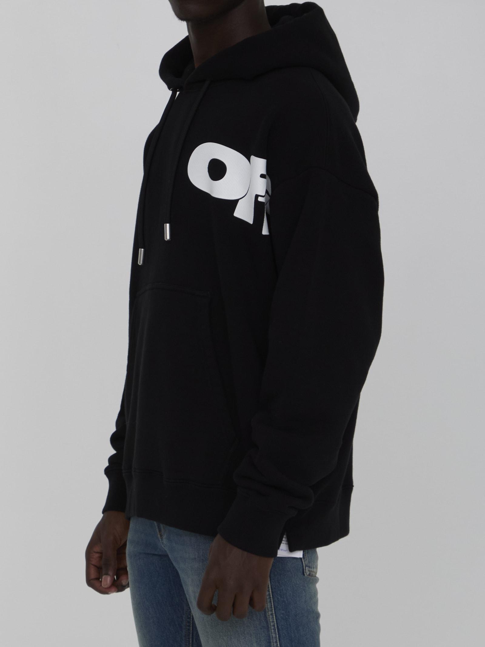 Off White c o Virgil Abloh Shared Logo Skate Hoodie in Black for Men Lyst UK