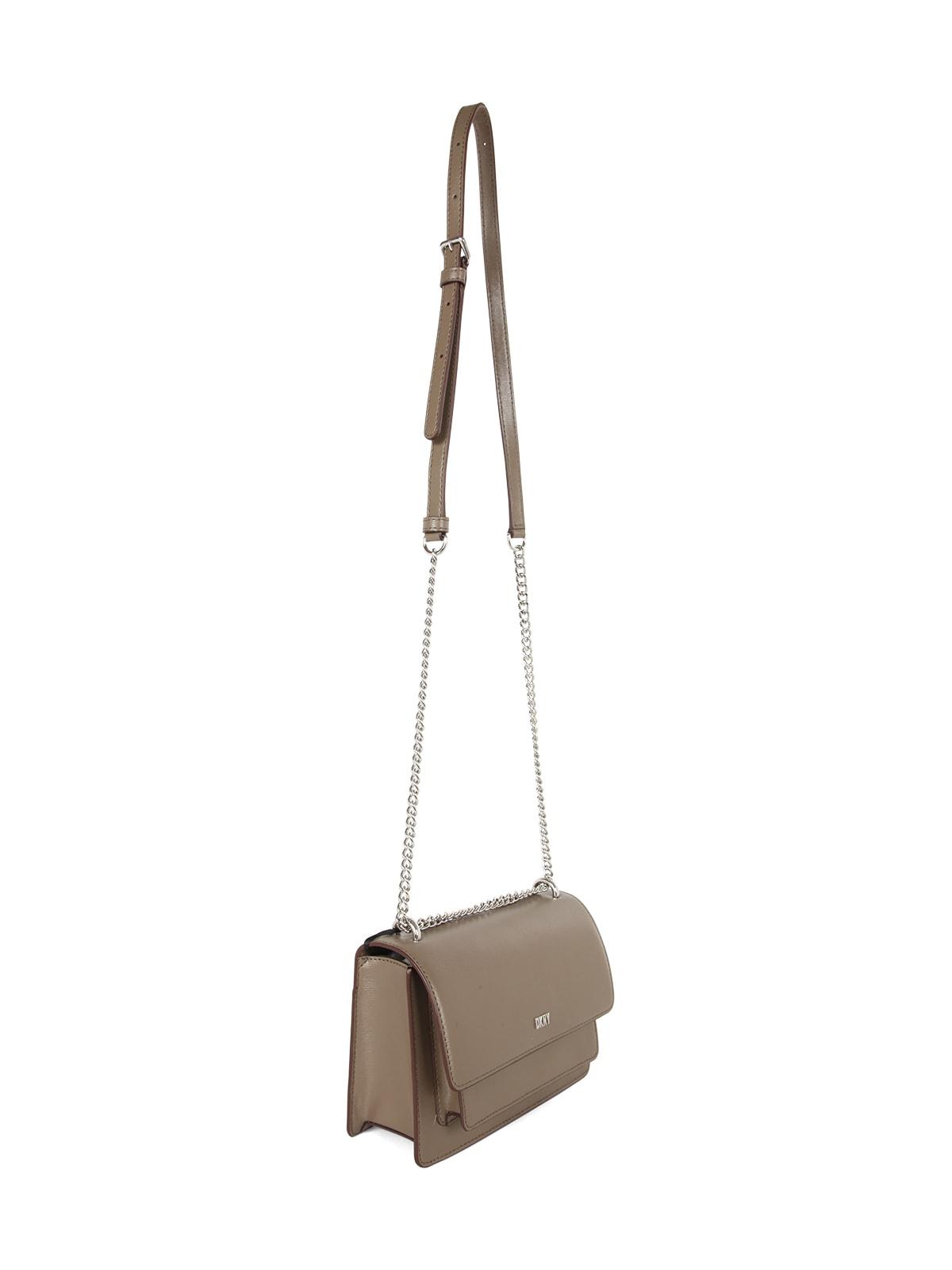 DKNY Bryant Chain Flap Crossbody in Natural | Lyst