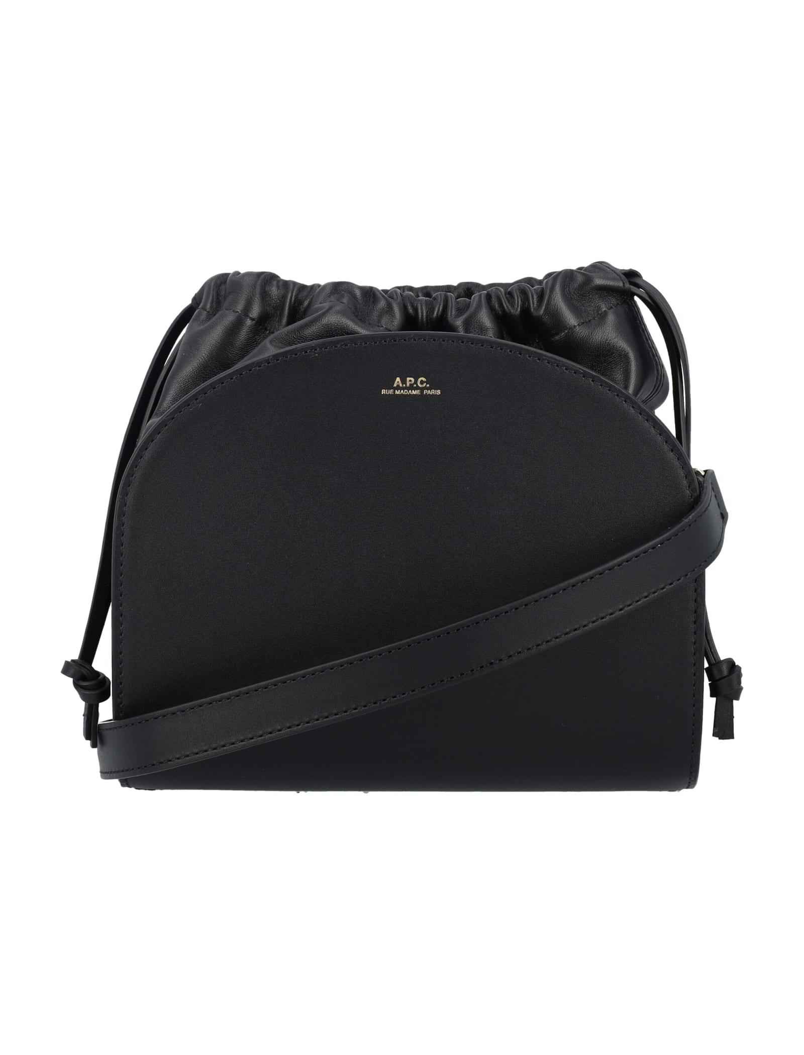 A.P.C. Demi lune Pochon Mini Bag in Black Lyst