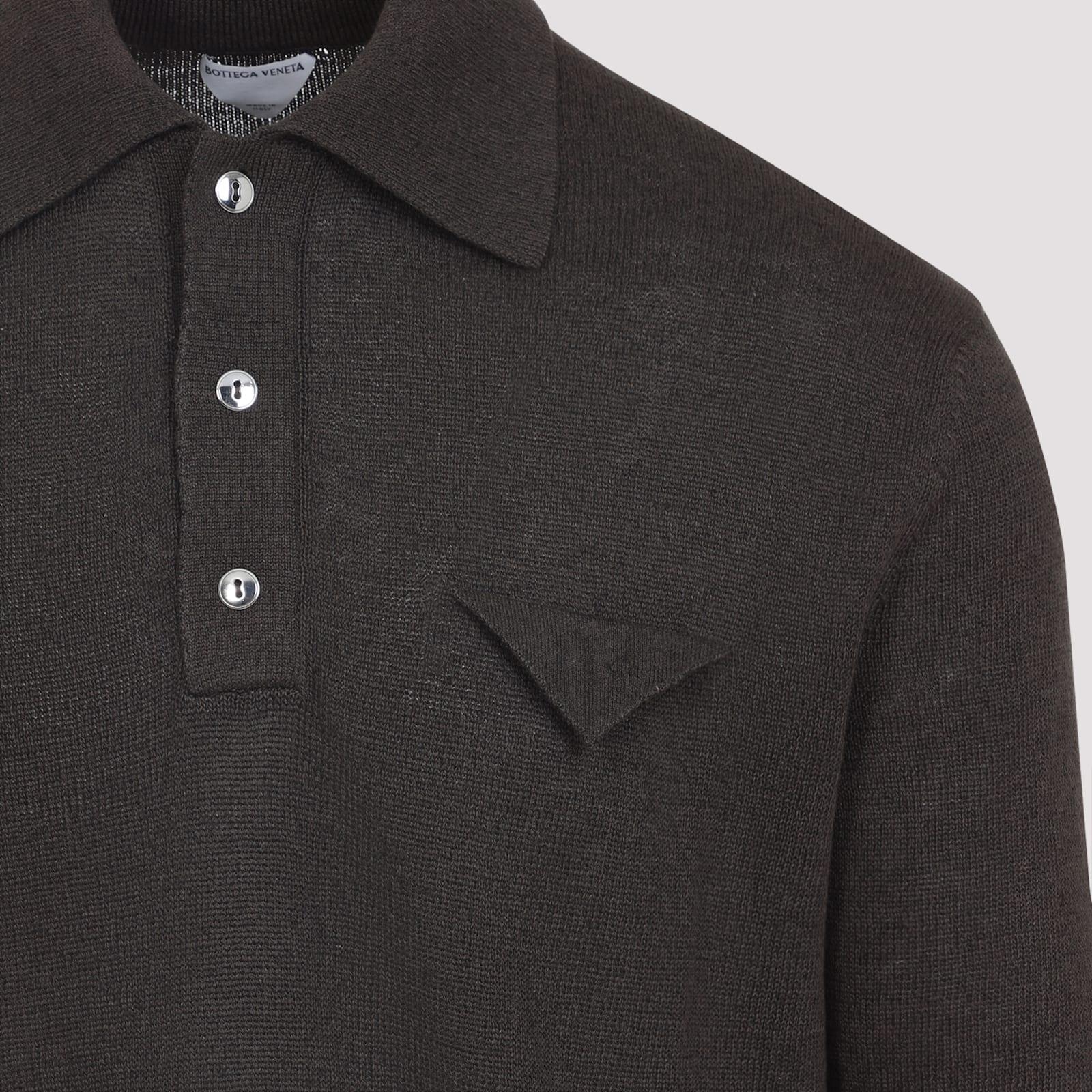 Tシャツ・カットソー BOTTEGA VENETA Bottega Veneta String Linen Knit Polo Bottega Veneta String Linen Knit Polo in Black for Men | Lyst