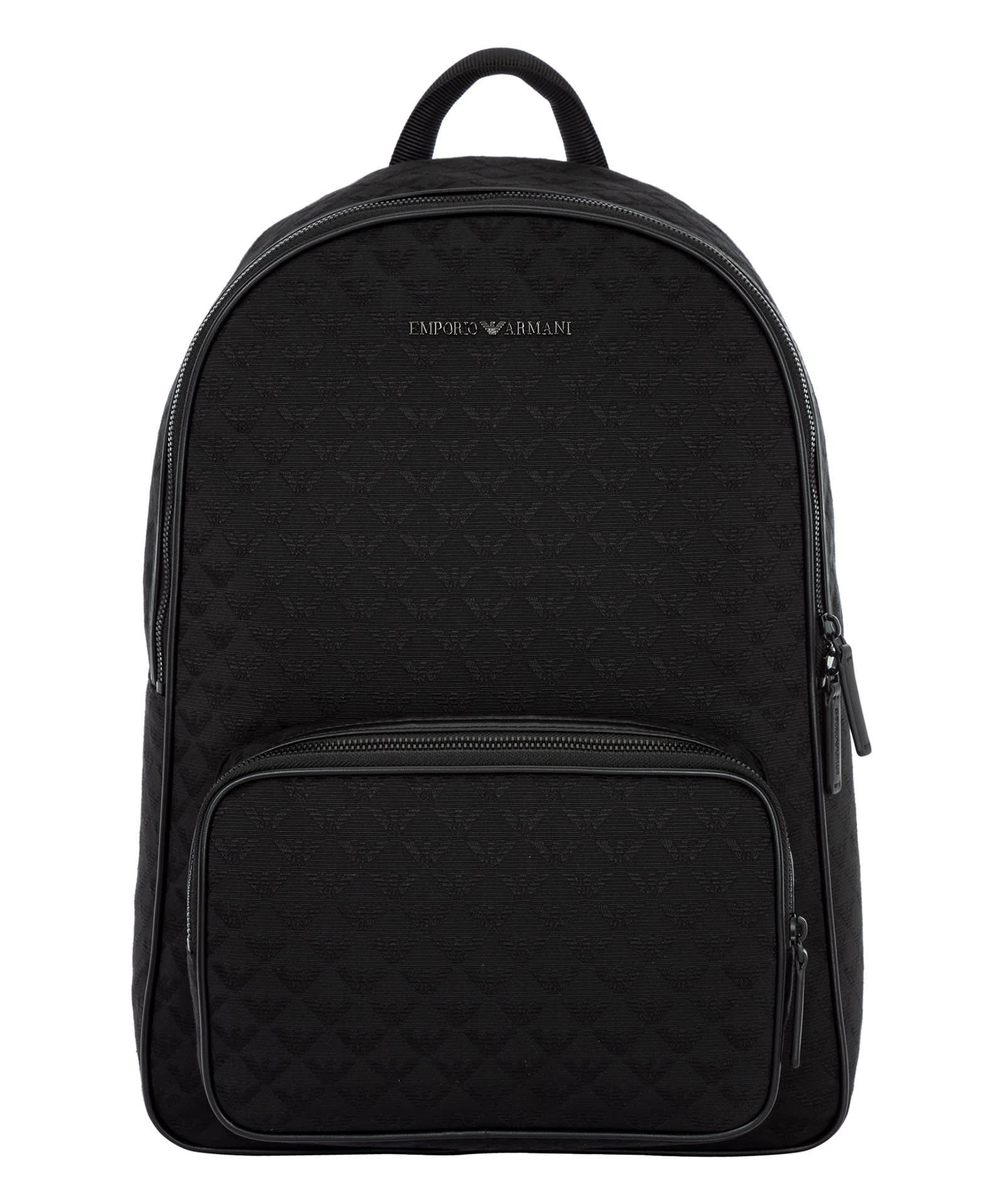 Emporio Armani Cotton Backpack in Black for Men Lyst