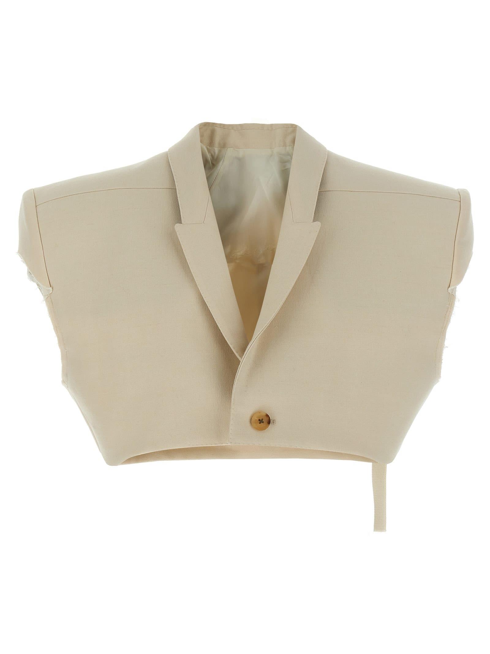 【送料&関税込】Rick Owens micro Tatlin Vest Rick Owens 'Micro Tatlin' Vest in Natural | Lyst