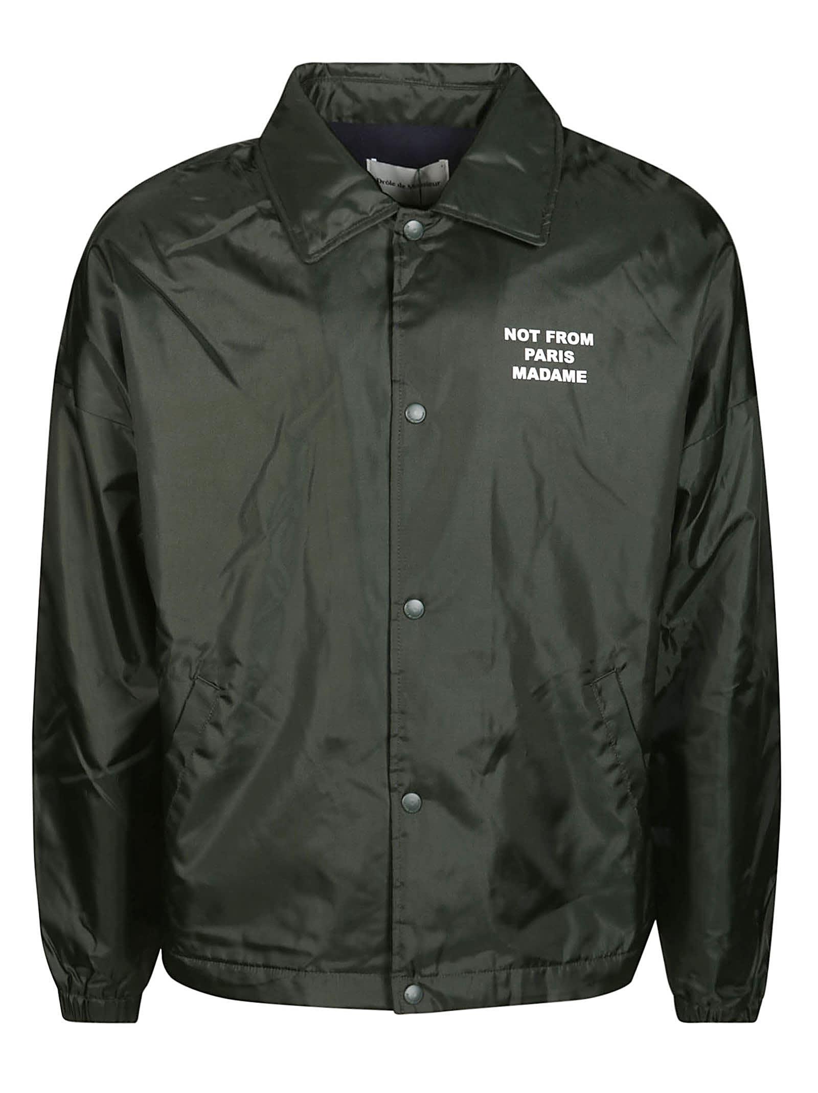 Drole de Monsieur Back Logo Jacket in Green for Men Lyst UK