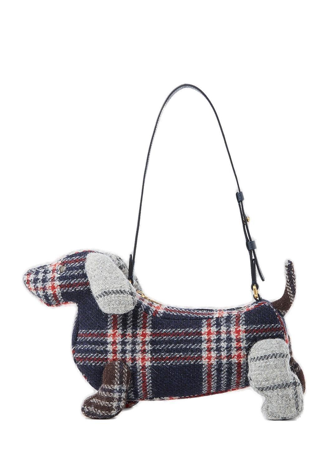 Thom Browne Hector Plaidcheck Dog Shoulder Bag in White for Men Lyst