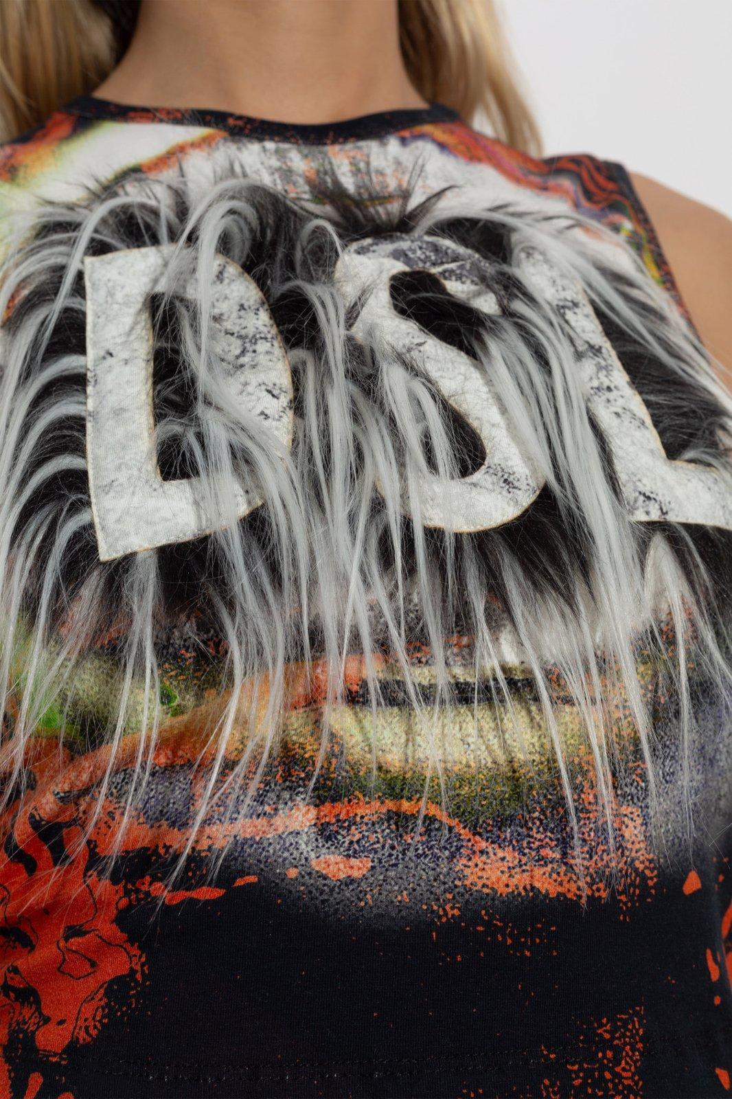 OLYMPIA Tank top with glamorous logo print brand GUESS