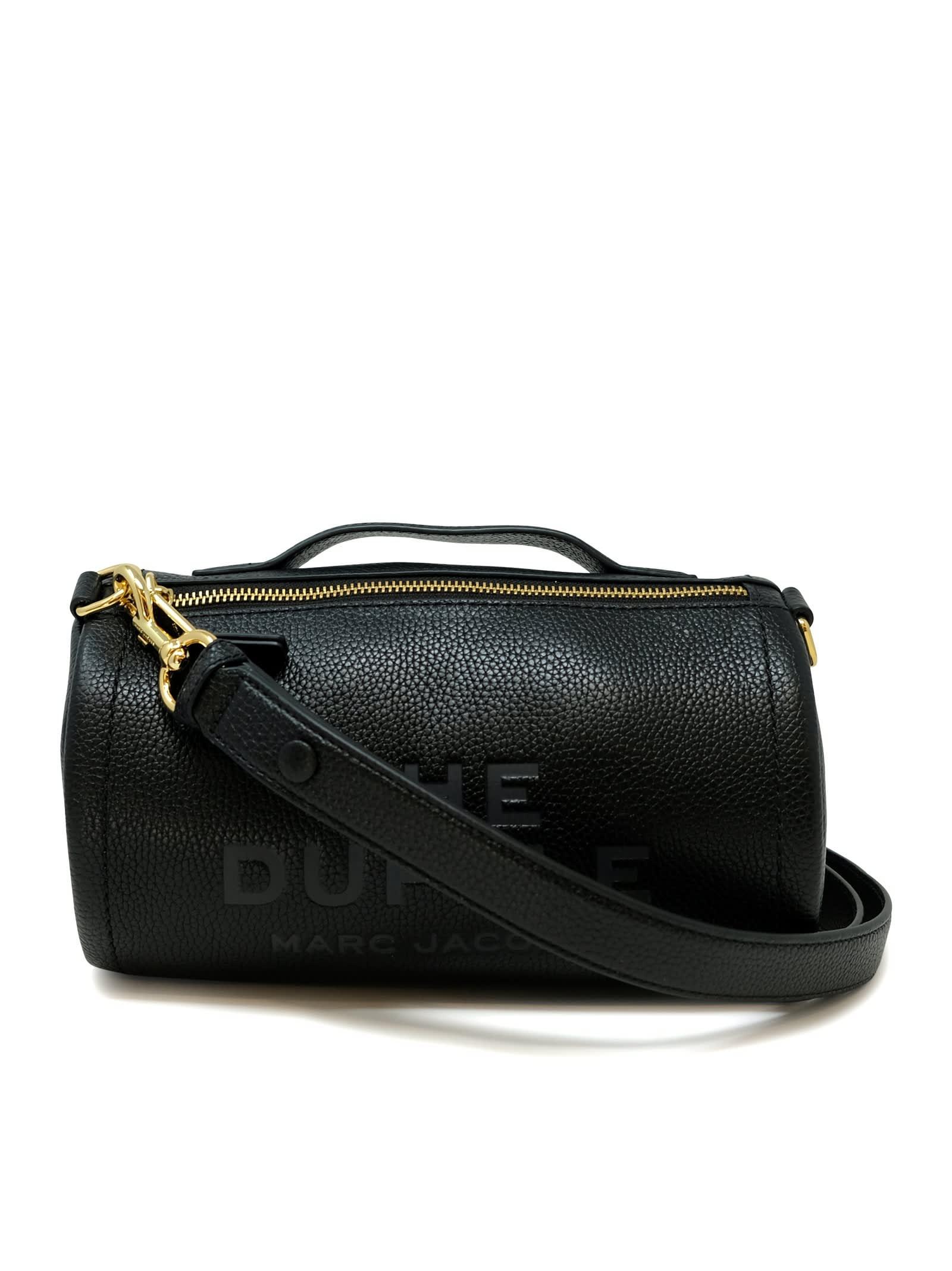 The Duffle Leather Shoulder Bag in Black - Marc Jacobs