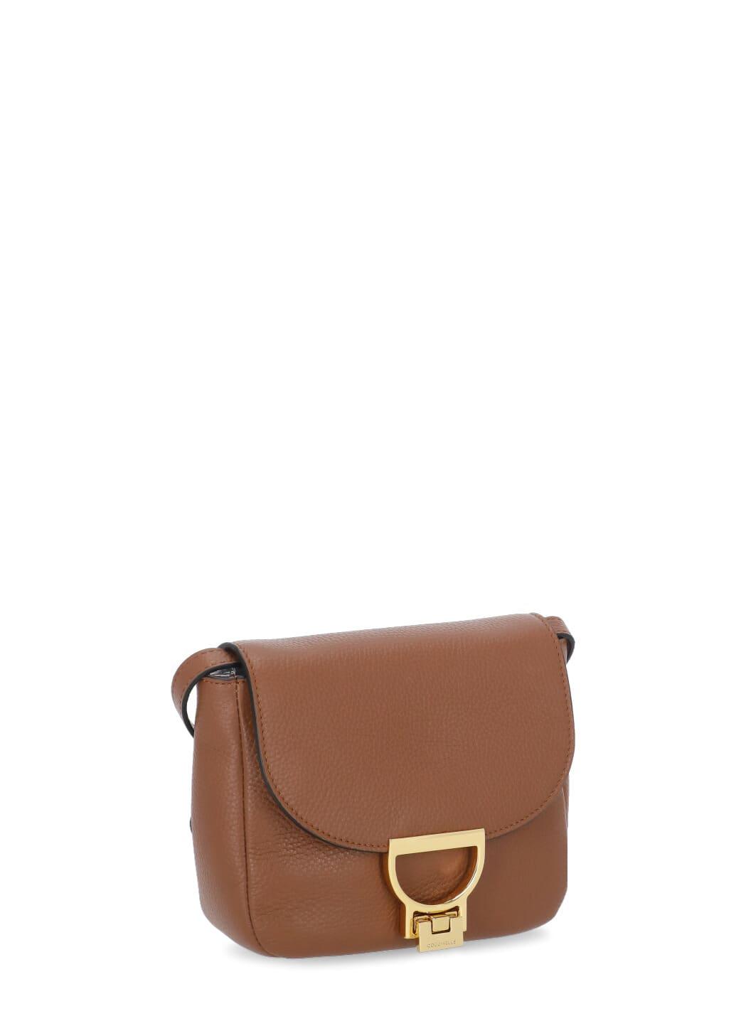 Coccinelle Arlettis Leather Shoulder Bag in Brown | Lyst