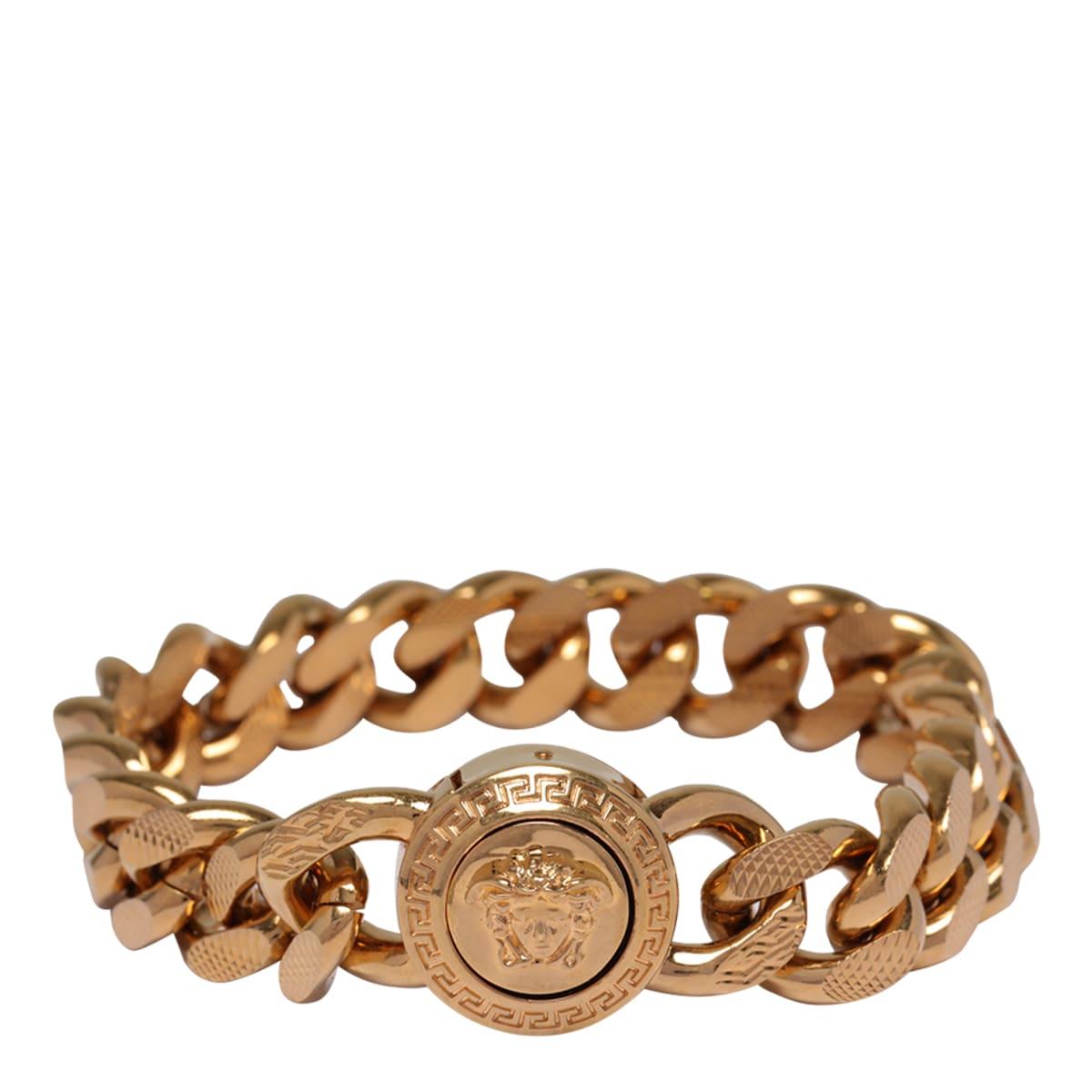 Versace Medusa Logo Chain Bracelet in Brown for Men | Lyst