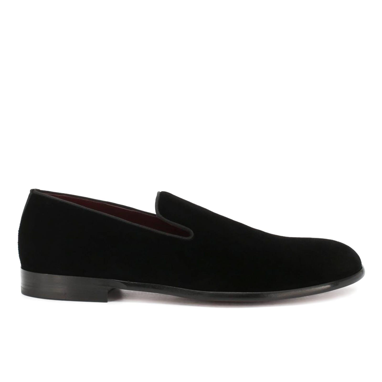 Dolce & Gabbana Gg Velvet Loafers in Black for Men | Lyst