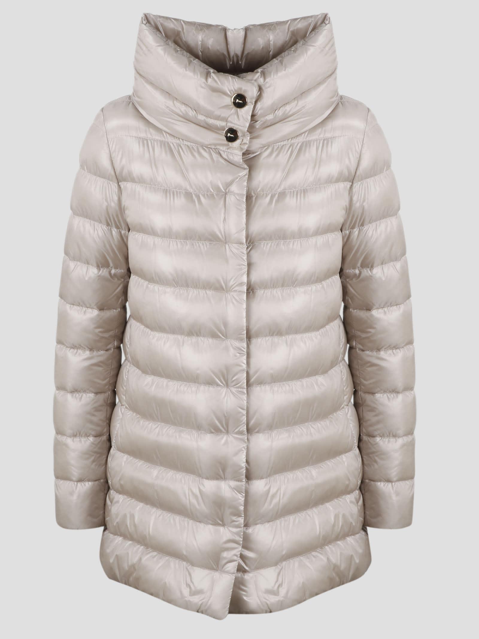Herno Amelia A-shape Down Jacket in Natural | Lyst