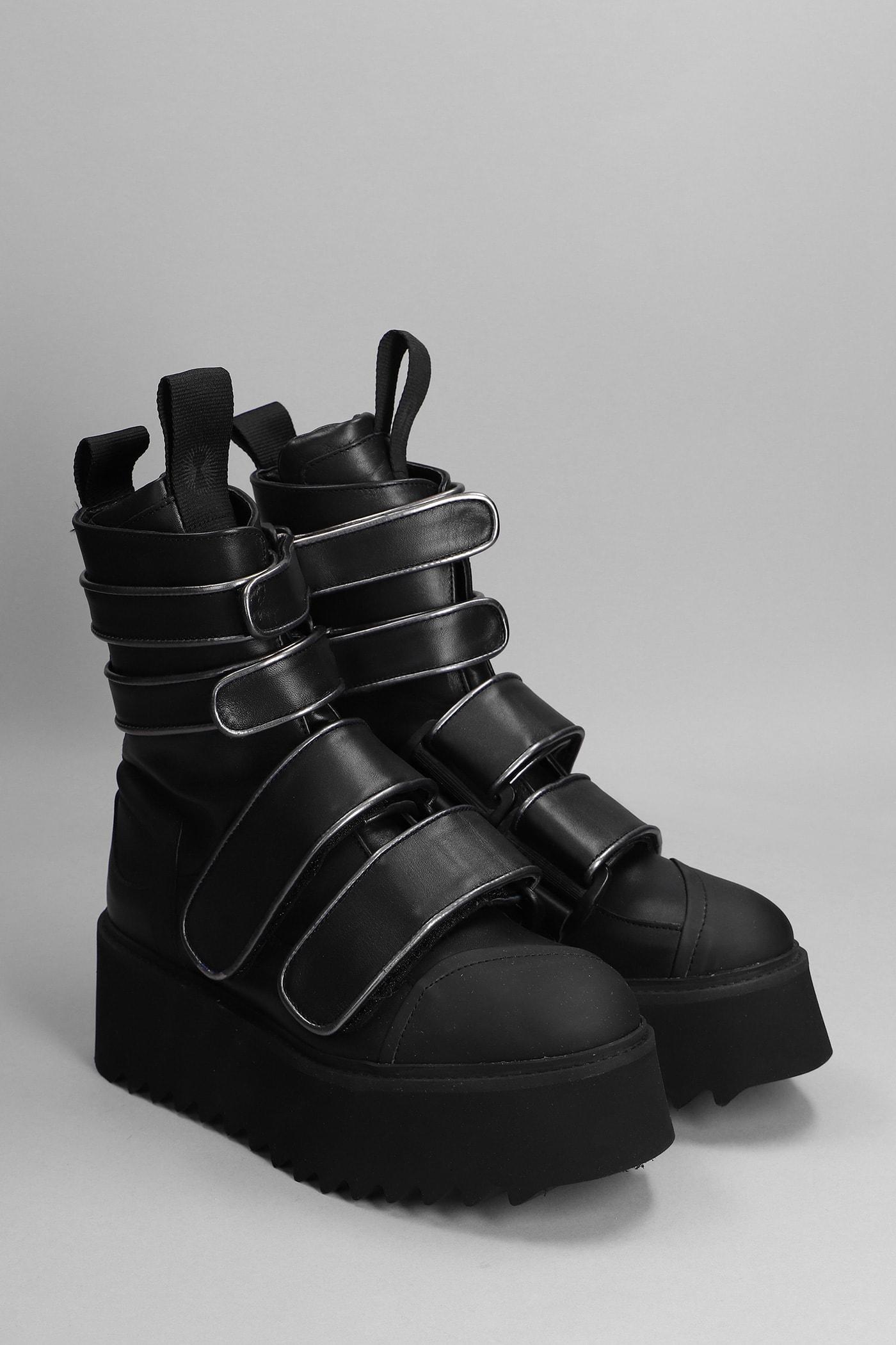 Bruno Bordese Burning Combat Boots In Black Leather | Lyst
