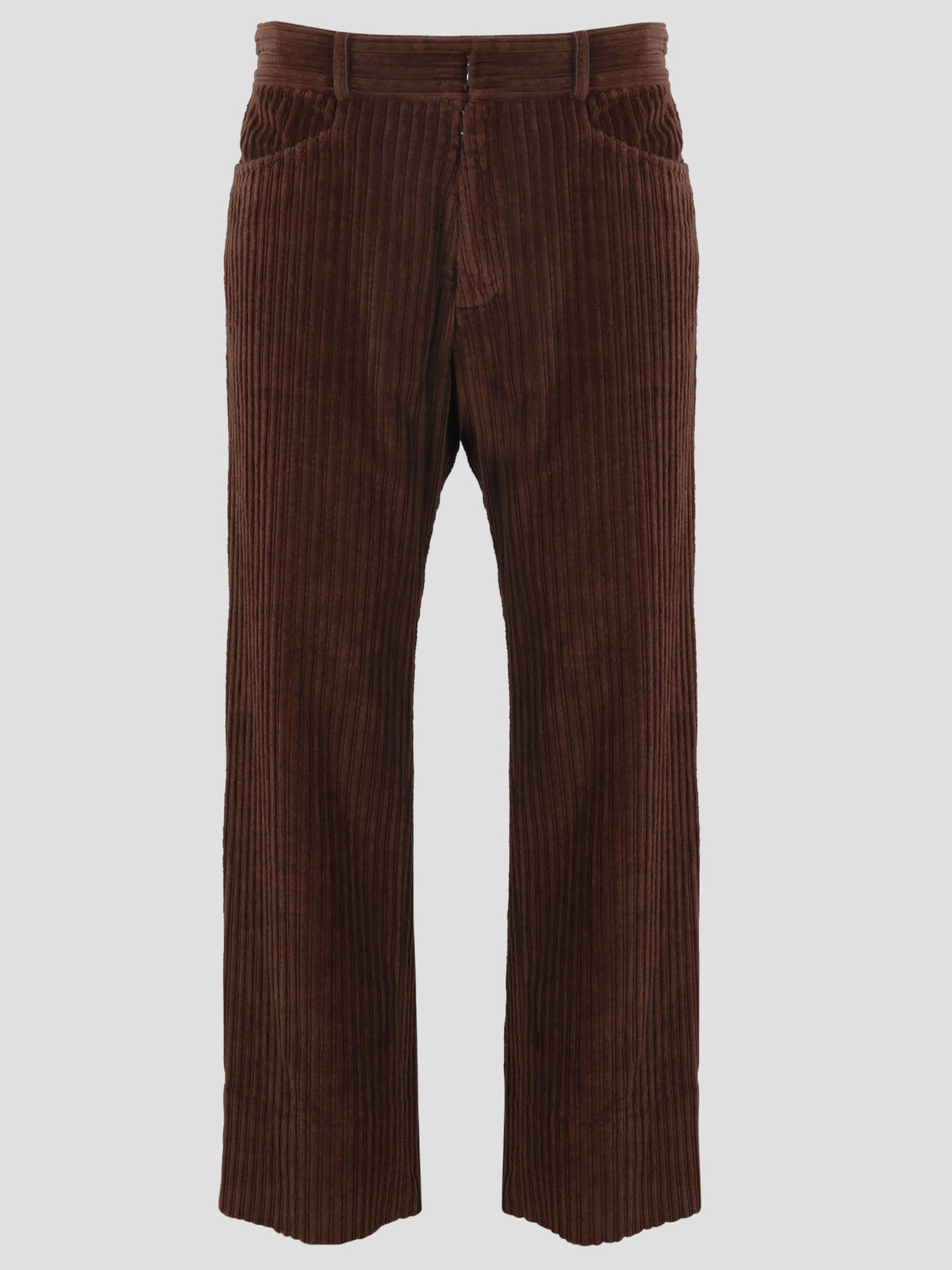 Maison Margiela Corduroy Cropped Trousers in Brown for Men | Lyst