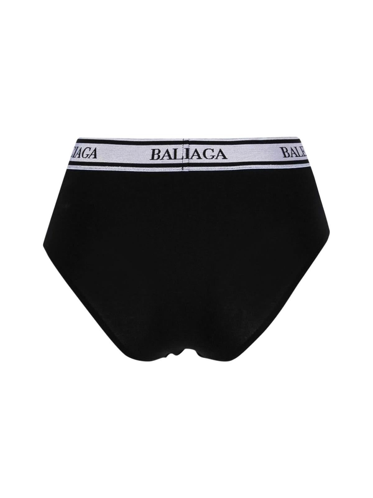 Balenciaga Cotton Slip Low Waist Panty in Black | Lyst