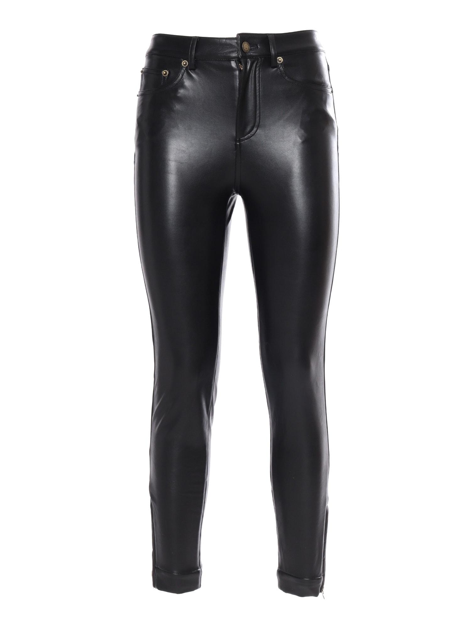 Michael Kors Vegan Leather Pants in Black | Lyst