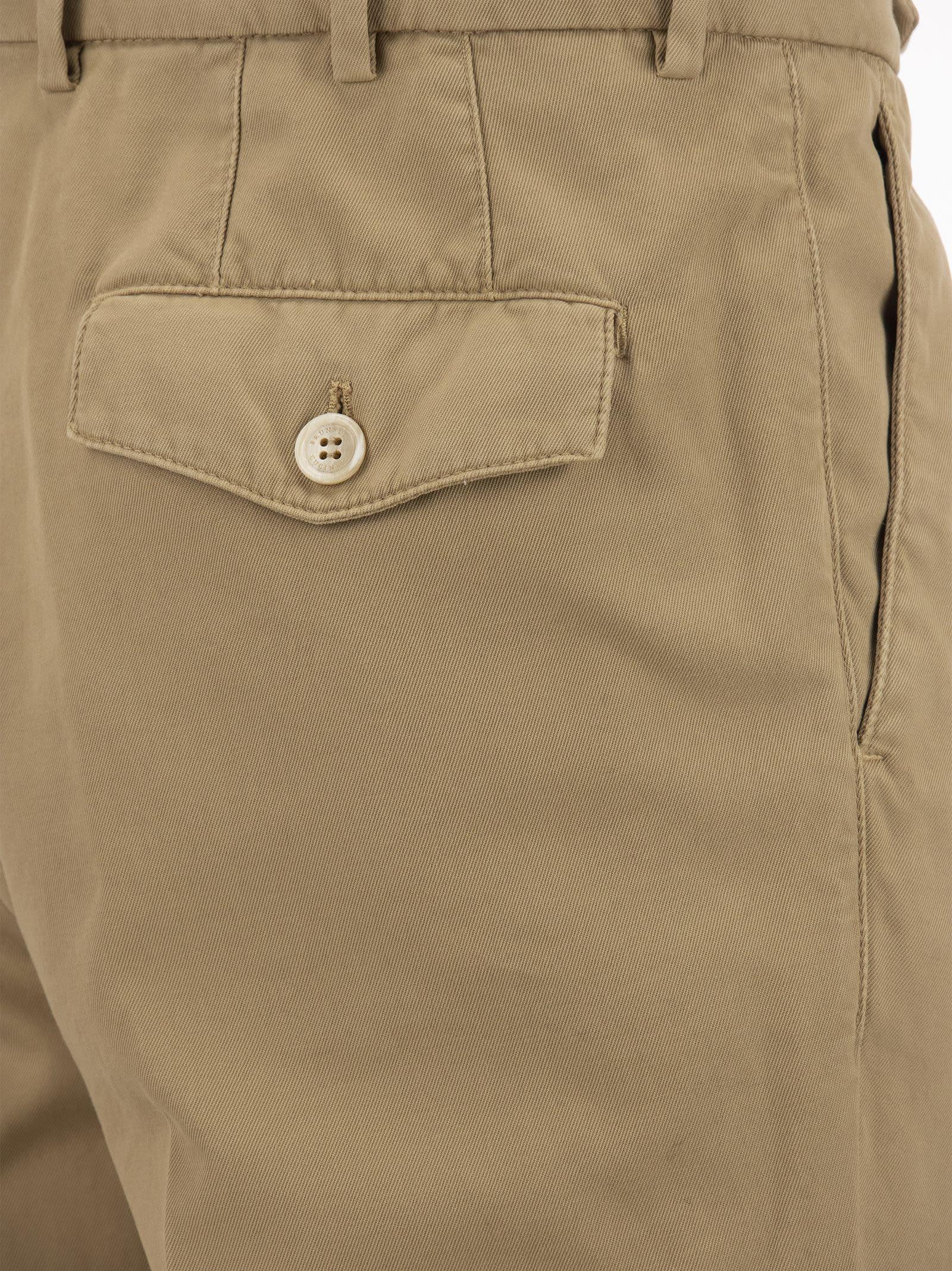 Brunello Cucinelli Leisure-fit Trousers In Garment-dyed Twisted