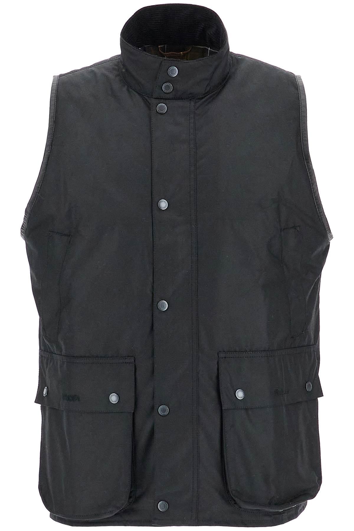 HOT Barbour Ogston Barbour Waxed Cotton Vest Barbour Waxed