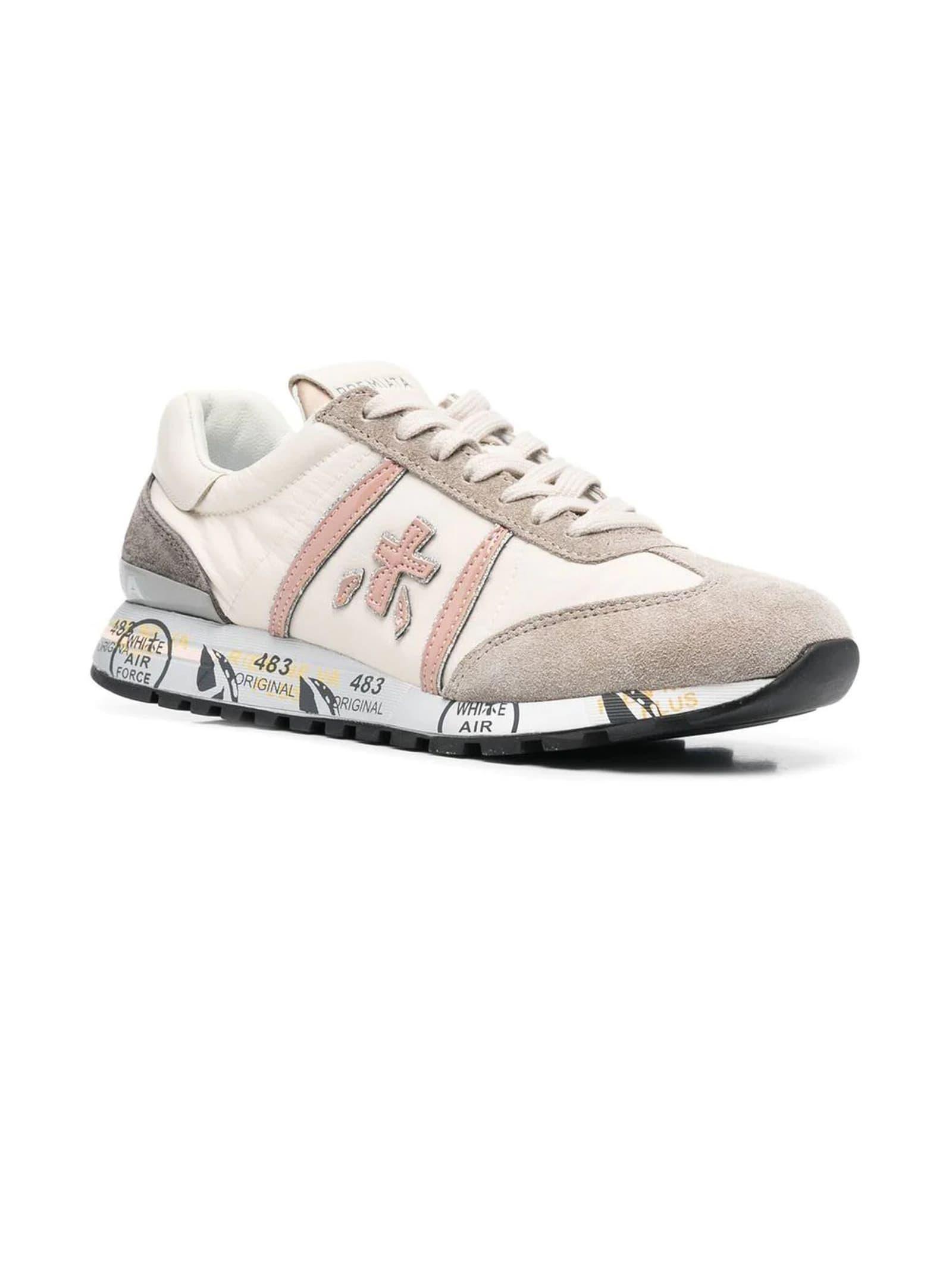 Premiata Rubber Light Beige Lucy Sneakers in White - Save 25% | Lyst