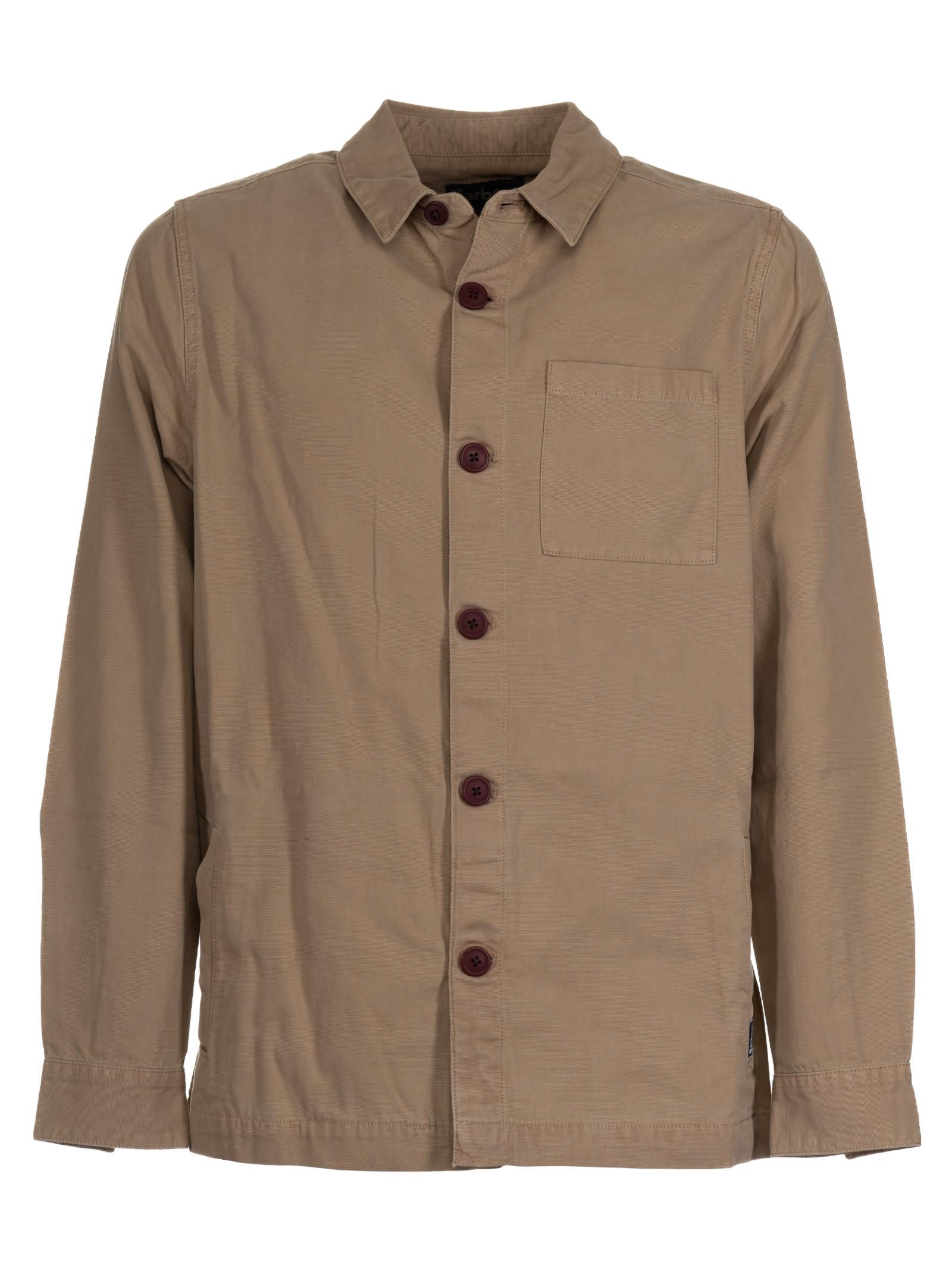 Barbour Washed Overshirt in Brown for Men | Lyst