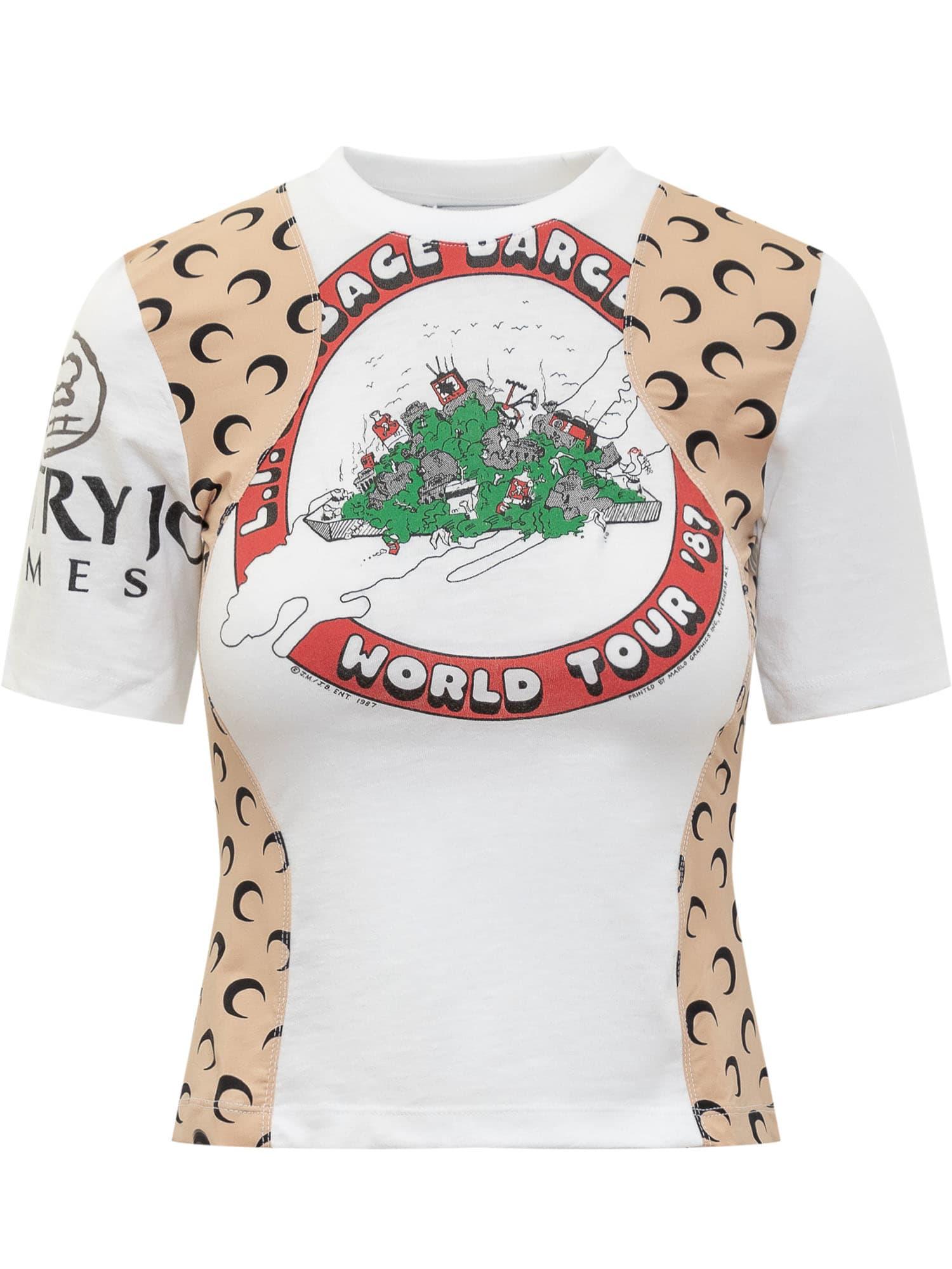 Marine Serre Baby Moon T-Shirt in White | Lyst