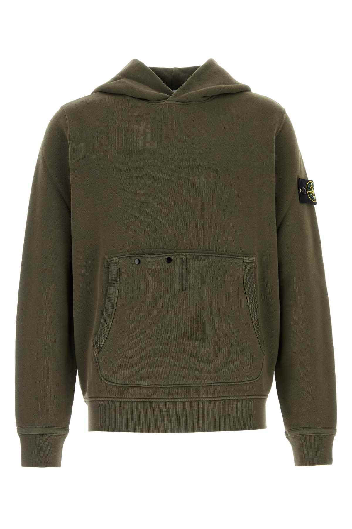 Stone Island Army Cotton Sweatshirt in Green for Men Lyst