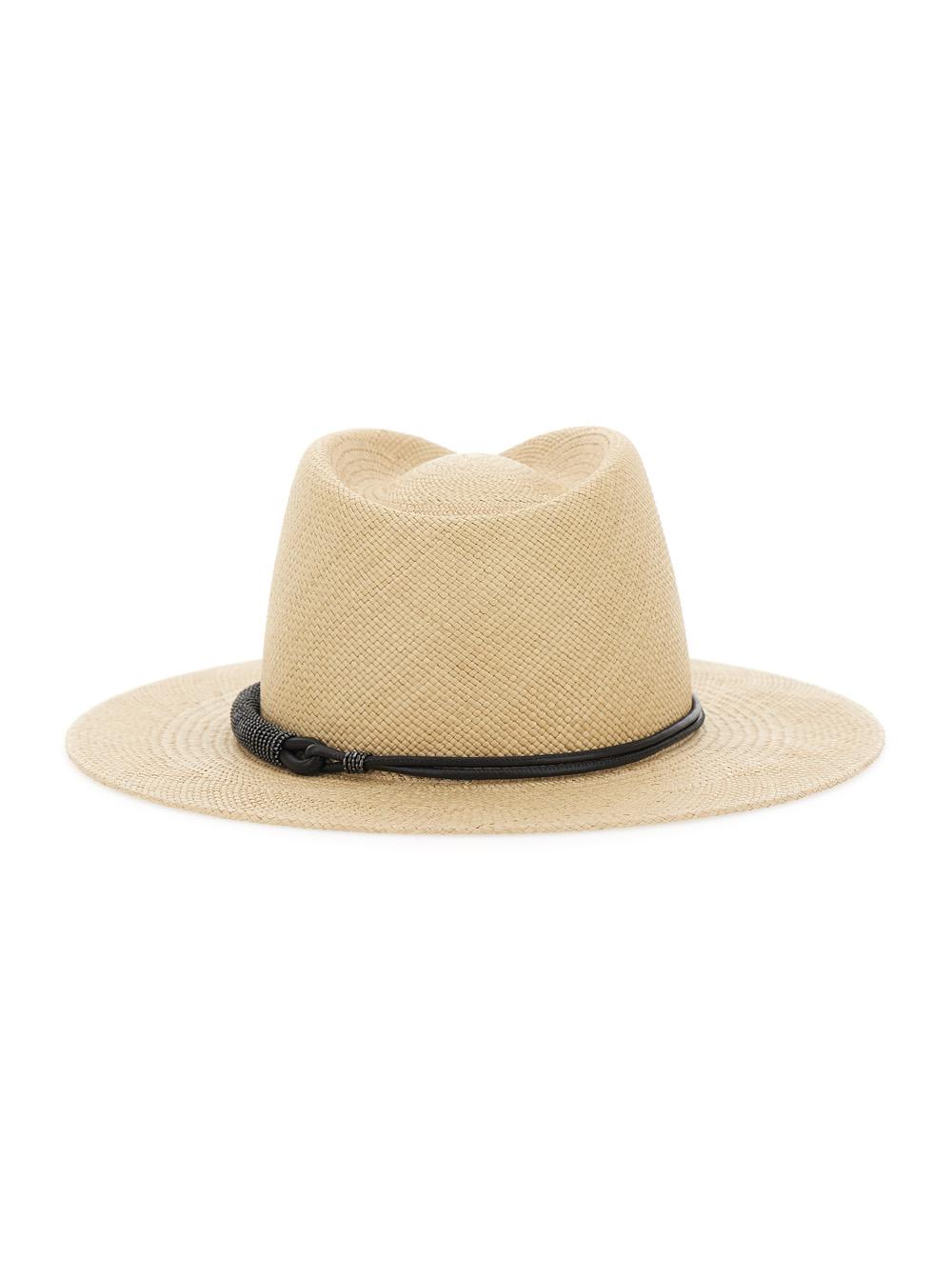 Brunello Cucinelli Fisherman Hat Wide Brim Raffia in Natural  display picture 2