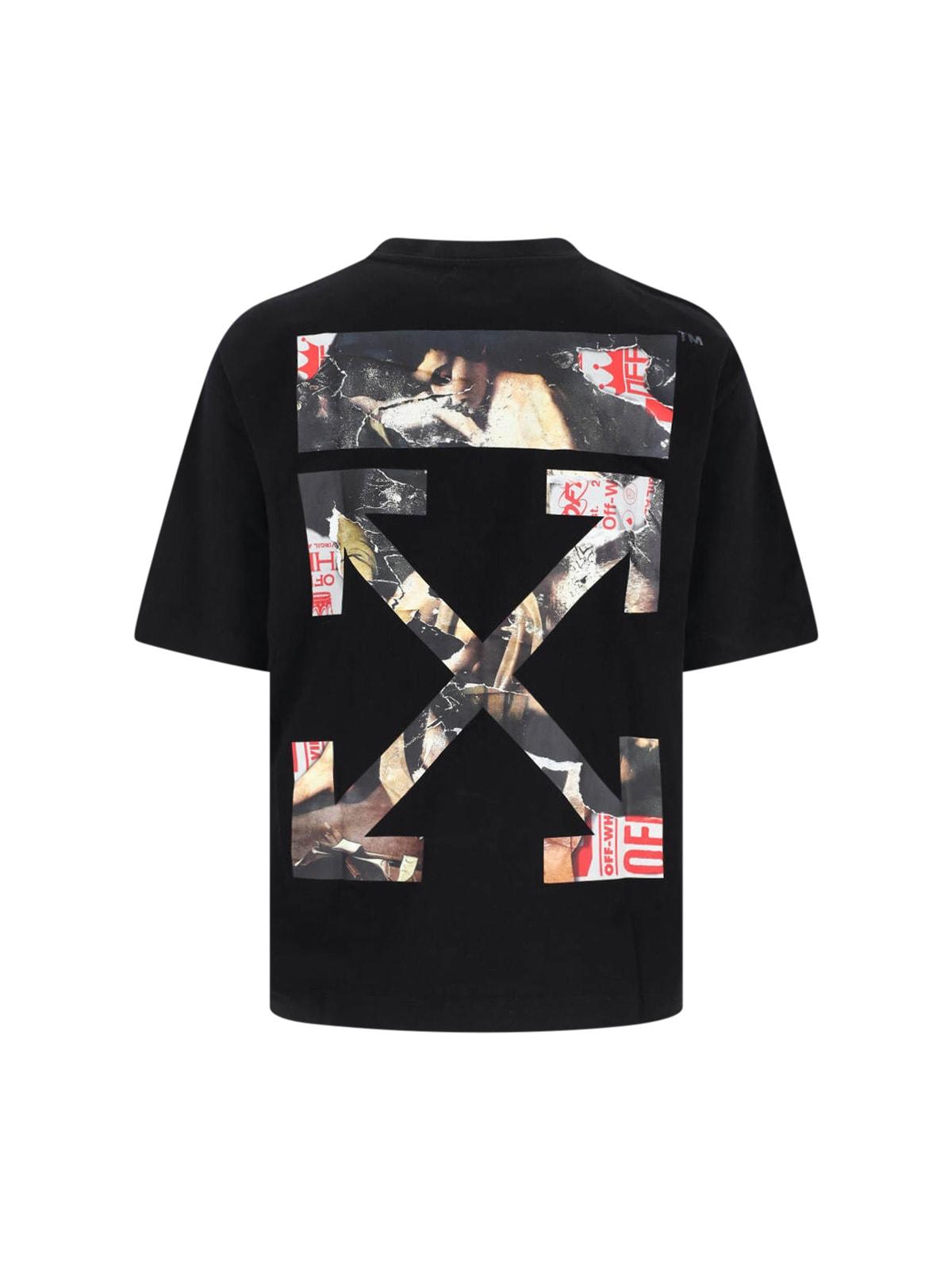 Off-White c/o Virgil Abloh Paint Arrow T-Shirt in Black for Men | Lyst