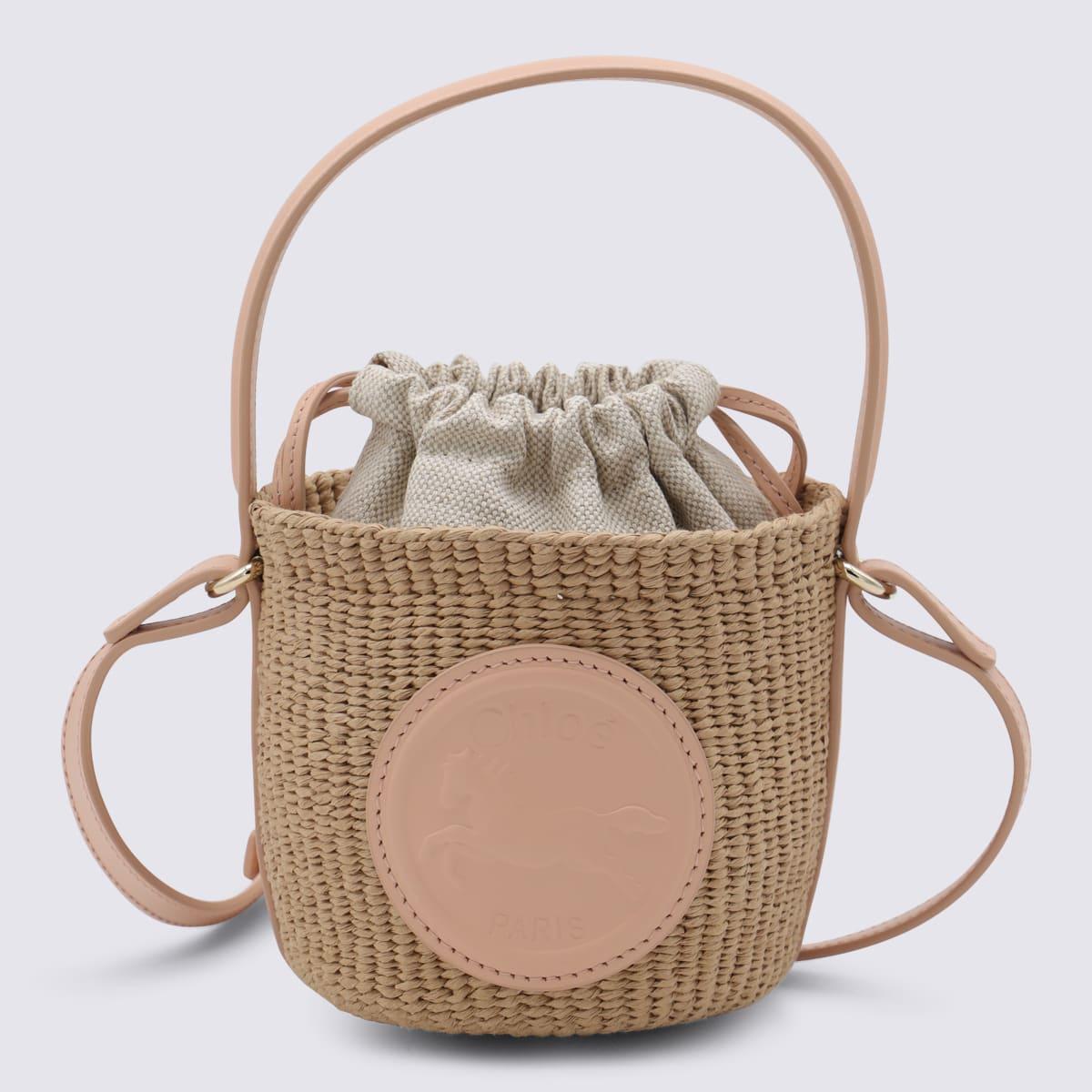 かごバッグ CHLOE BROWN RAFFIA MINI HORSE SATCHEL Chloé Raffia Mini Horse Satchel in Brown | Lyst