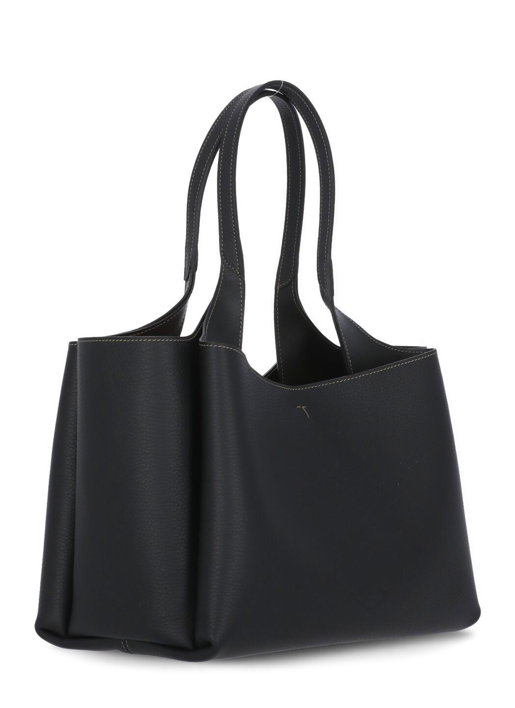 Tod's Pebbled Leather Bag in Black - Lyst