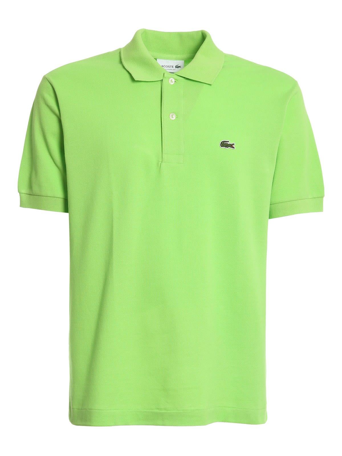 Lacoste Polo In Petit Pique Verde 1212ttv in Green for Men | Lyst