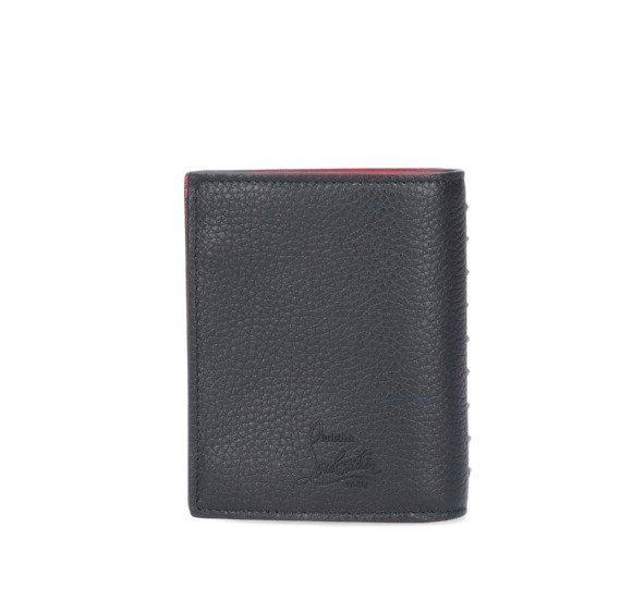 小物 CHRISTIAN LOUBOUTIN PAROS Paros - Wallet - Grained calf leather and spikes - Black