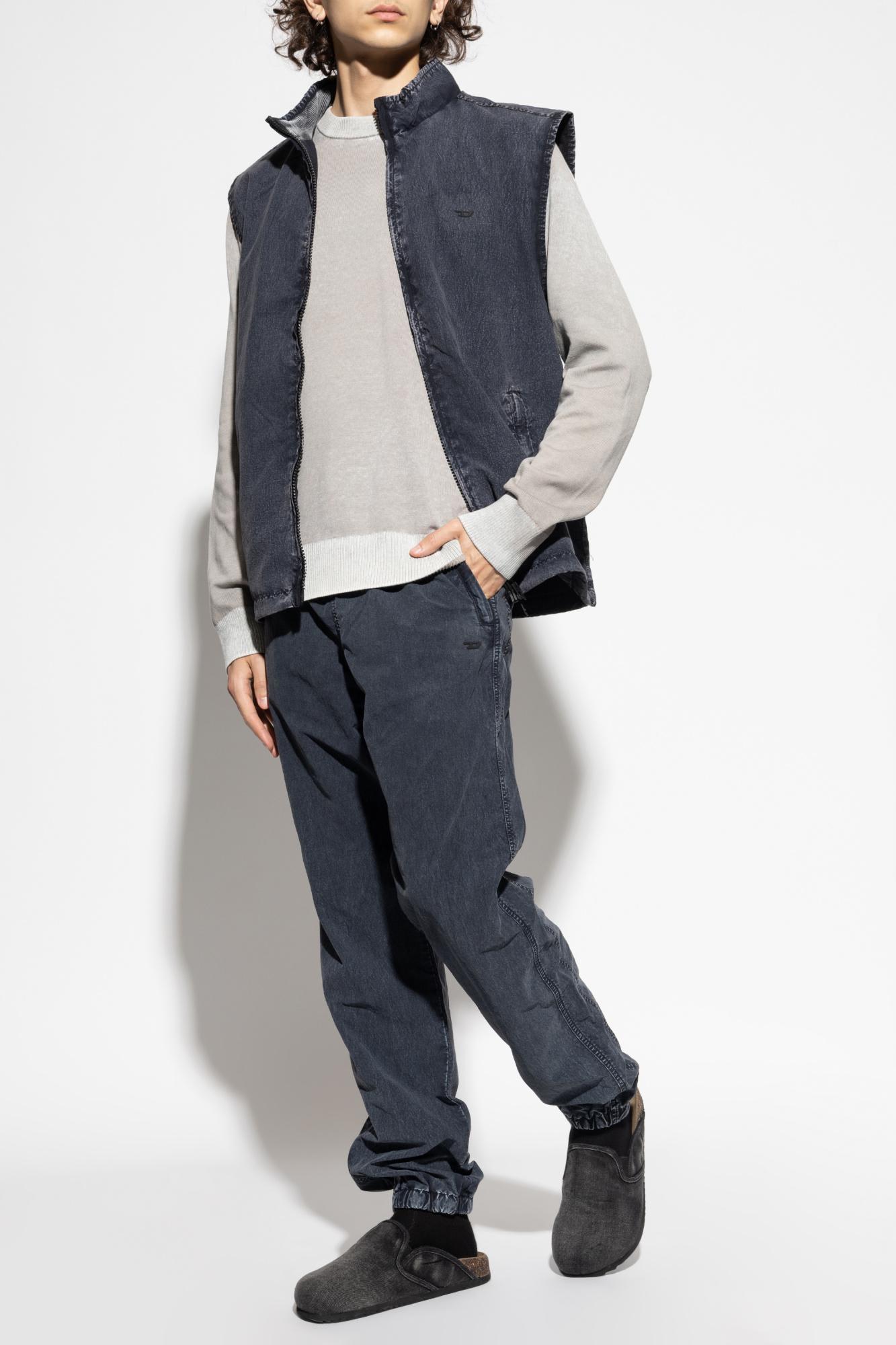 DIESEL Round-Neck Knitwear in Gray for Men | Lyst