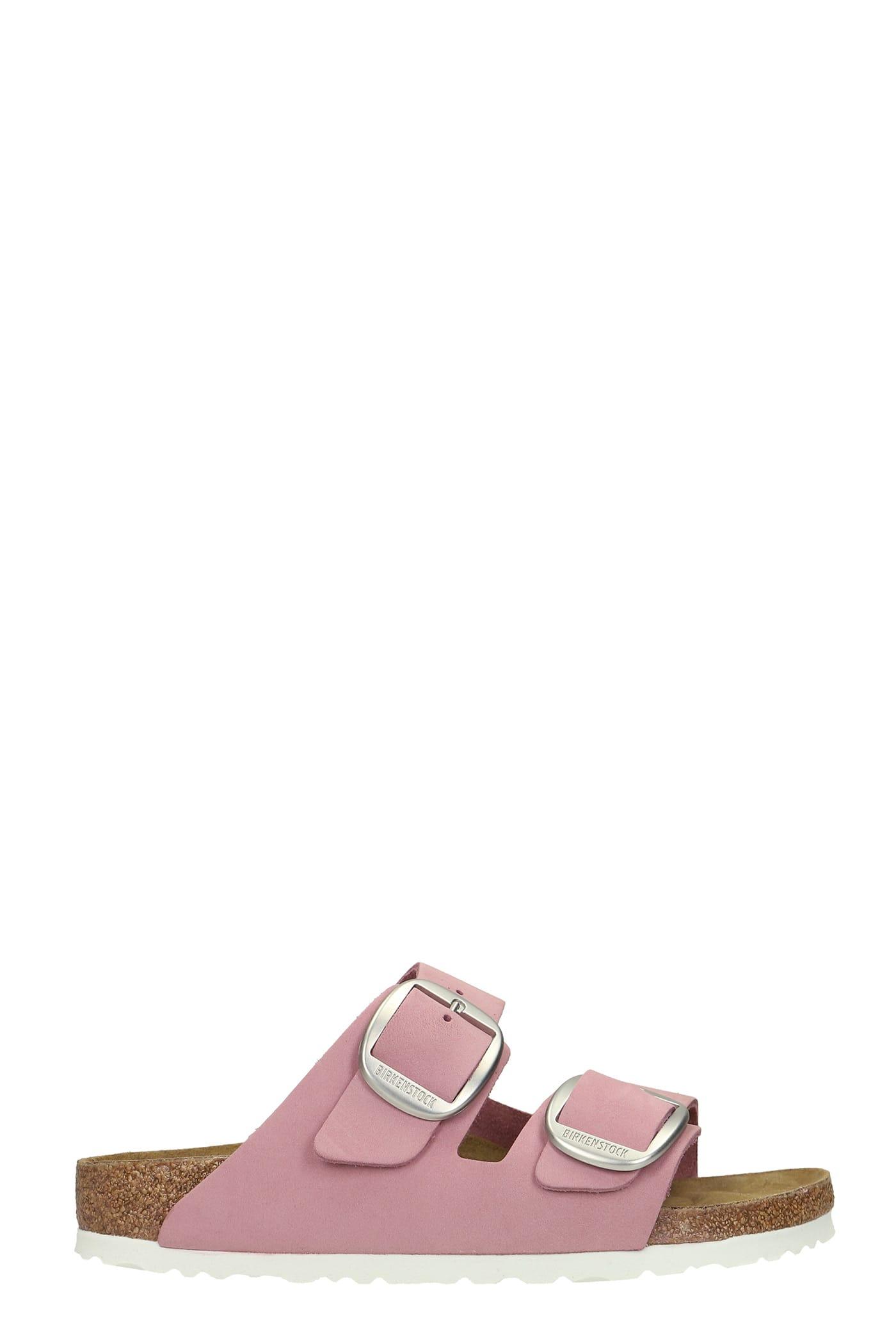 Birkenstock Arizona Flats In Rose-pink Leather | Lyst