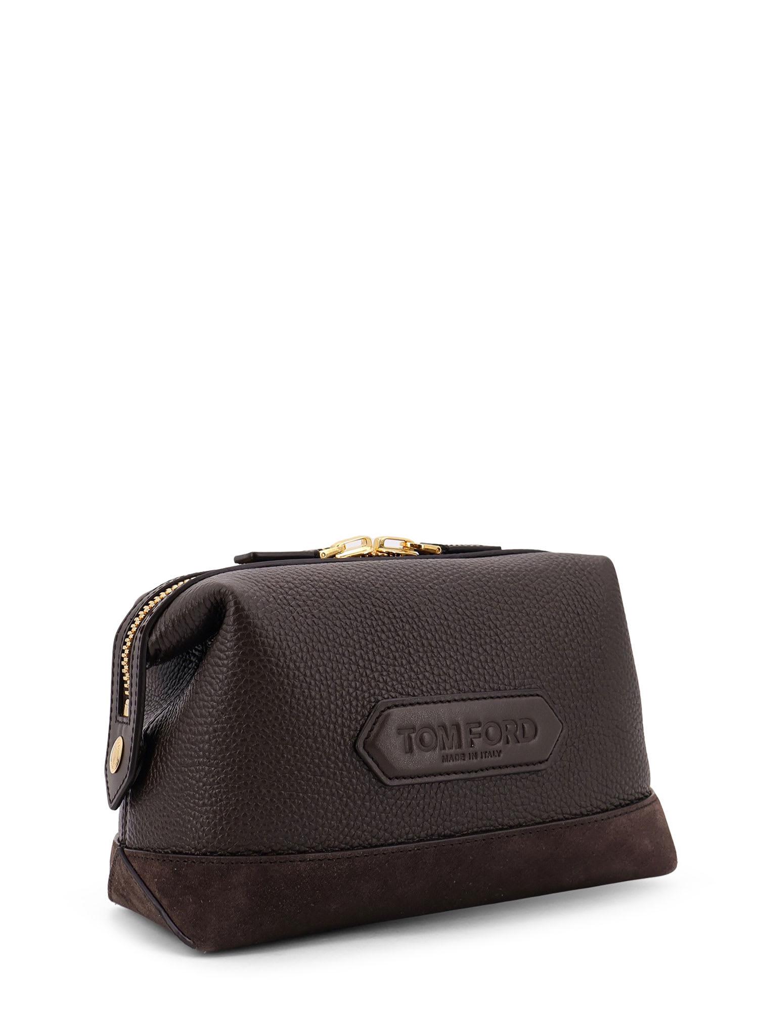Tom Ford Logo-Patch Zipped Clutch Bag in Black for Men | Lyst