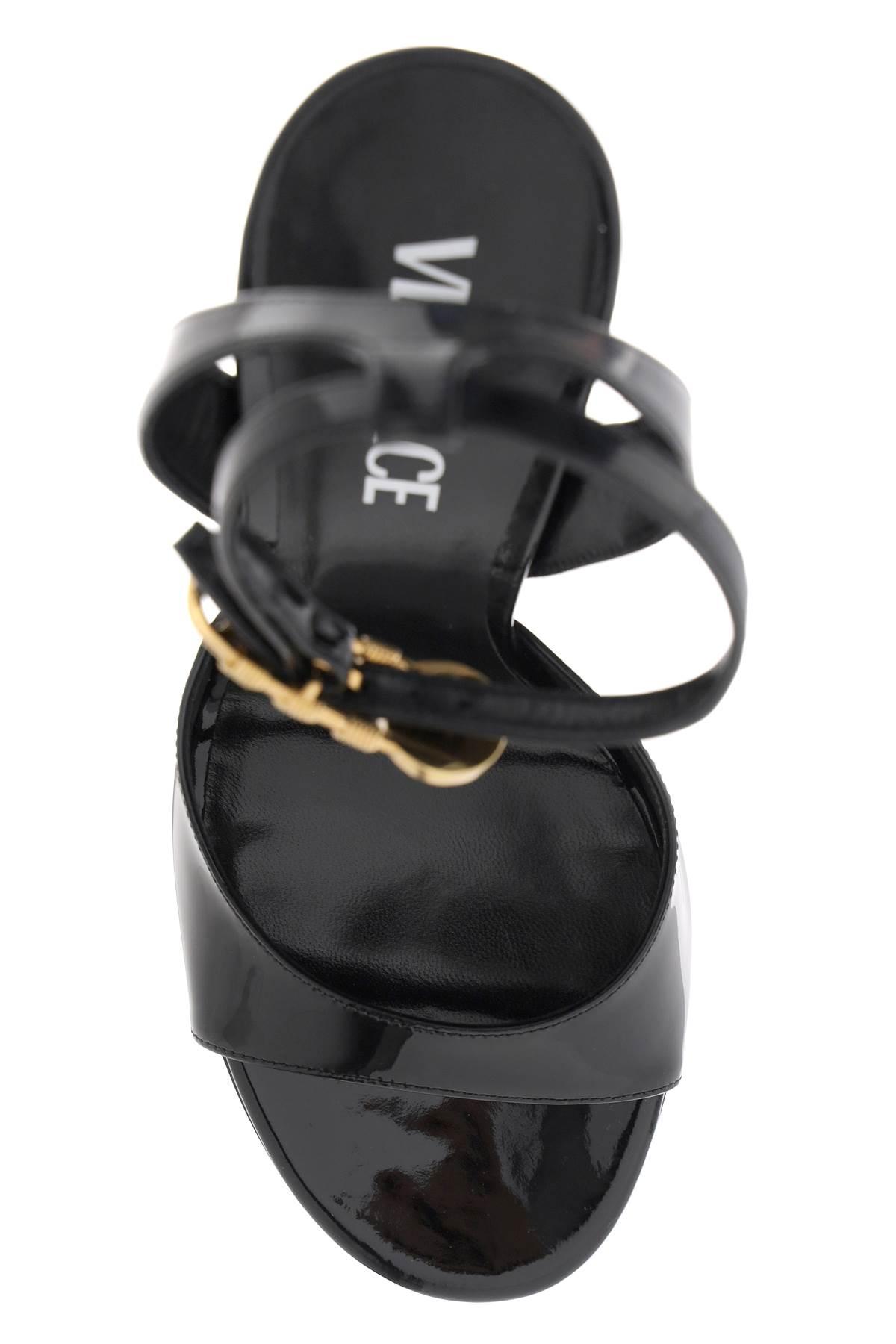 VERSACE セーフティー ピン サンダル ブラック versace--Safety-Pin-Patent-