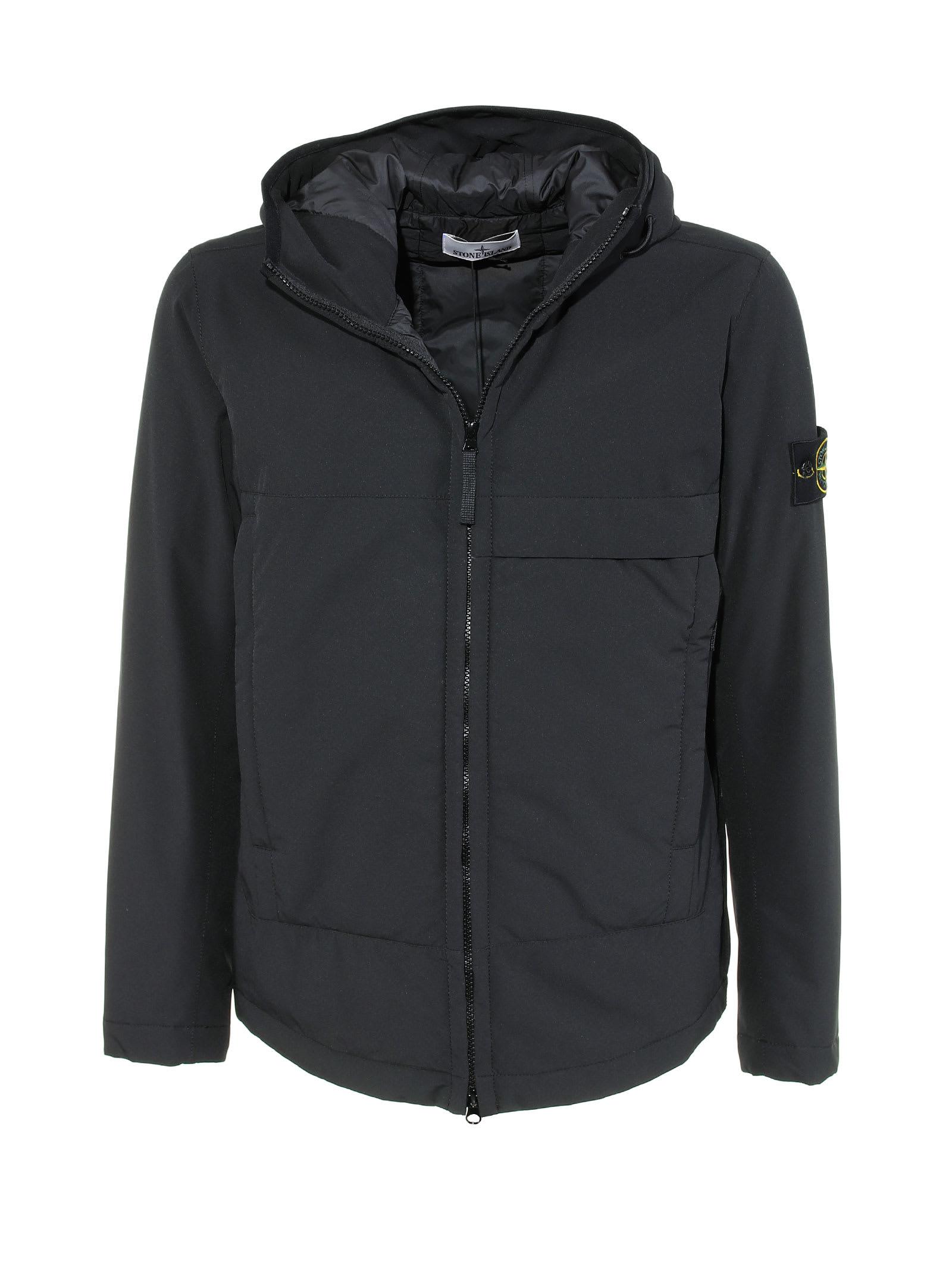 Stone Island Jacket With Zip And Hood in Blue for Men Lyst UK