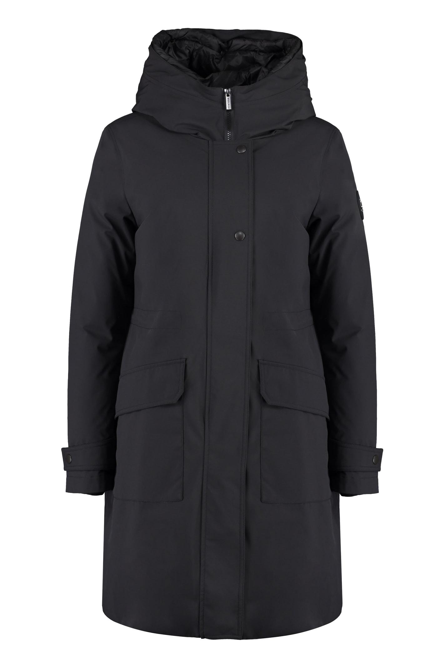 Woolrich Military Technical Fabric Parka With Internal Removable Down Jacket  in Black | Lyst