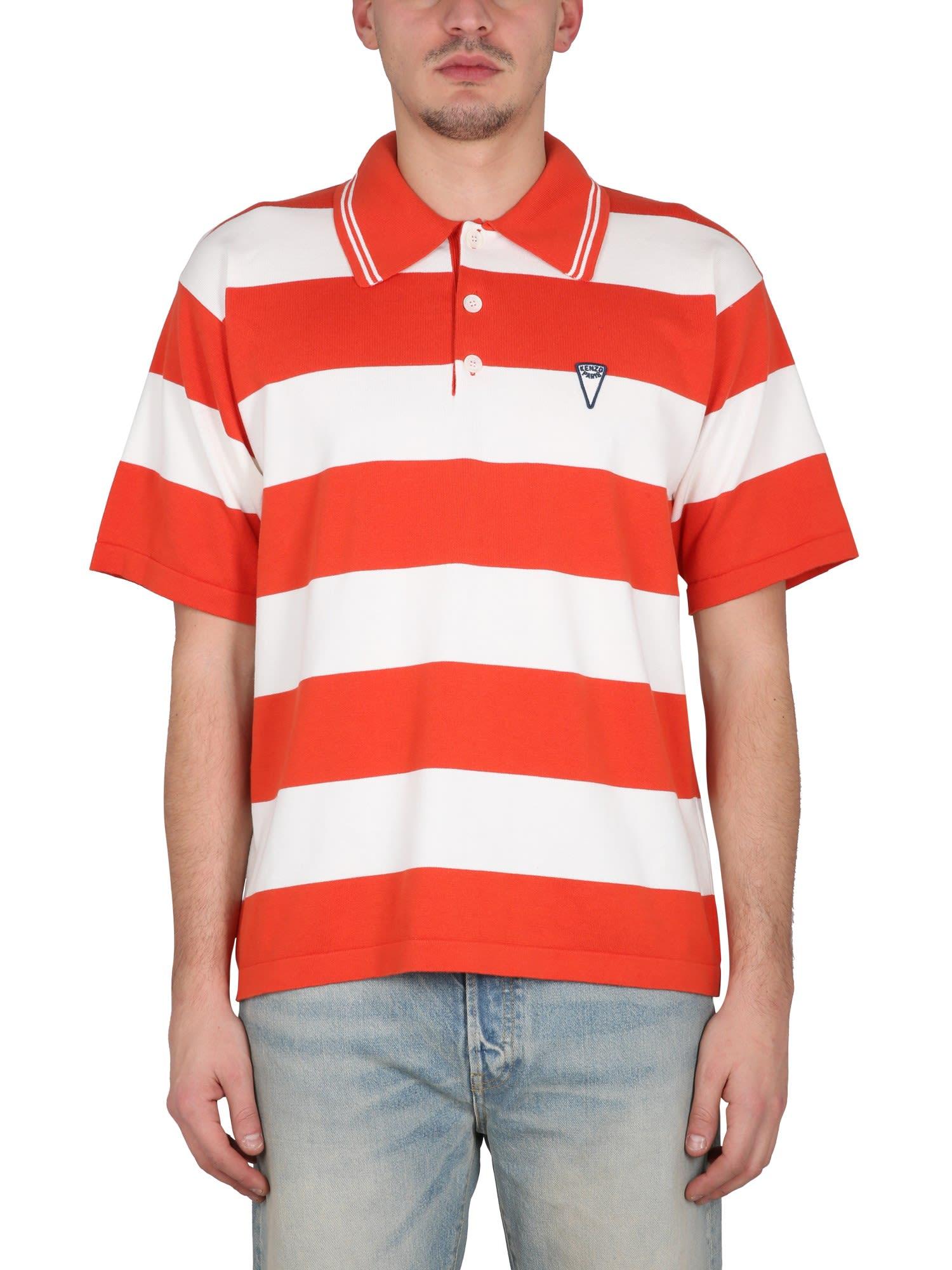 groef Schrikken Met pensioen gaan KENZO Polo Shirt 'nautical Stripes' in Red for Men | Lyst