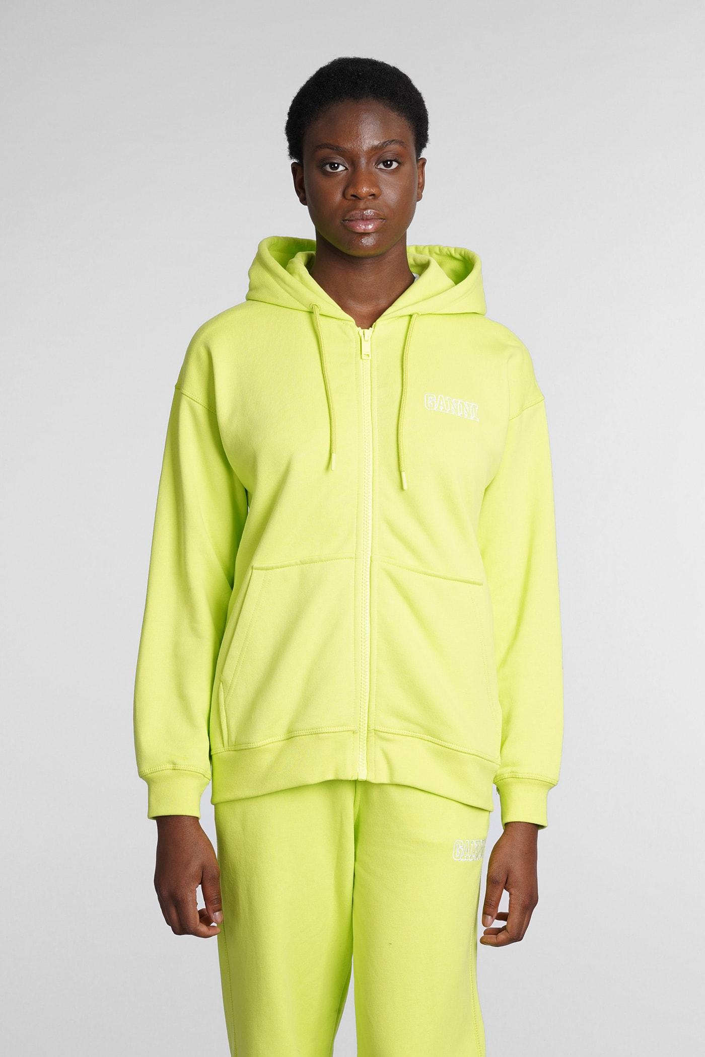 ganni green hoodie