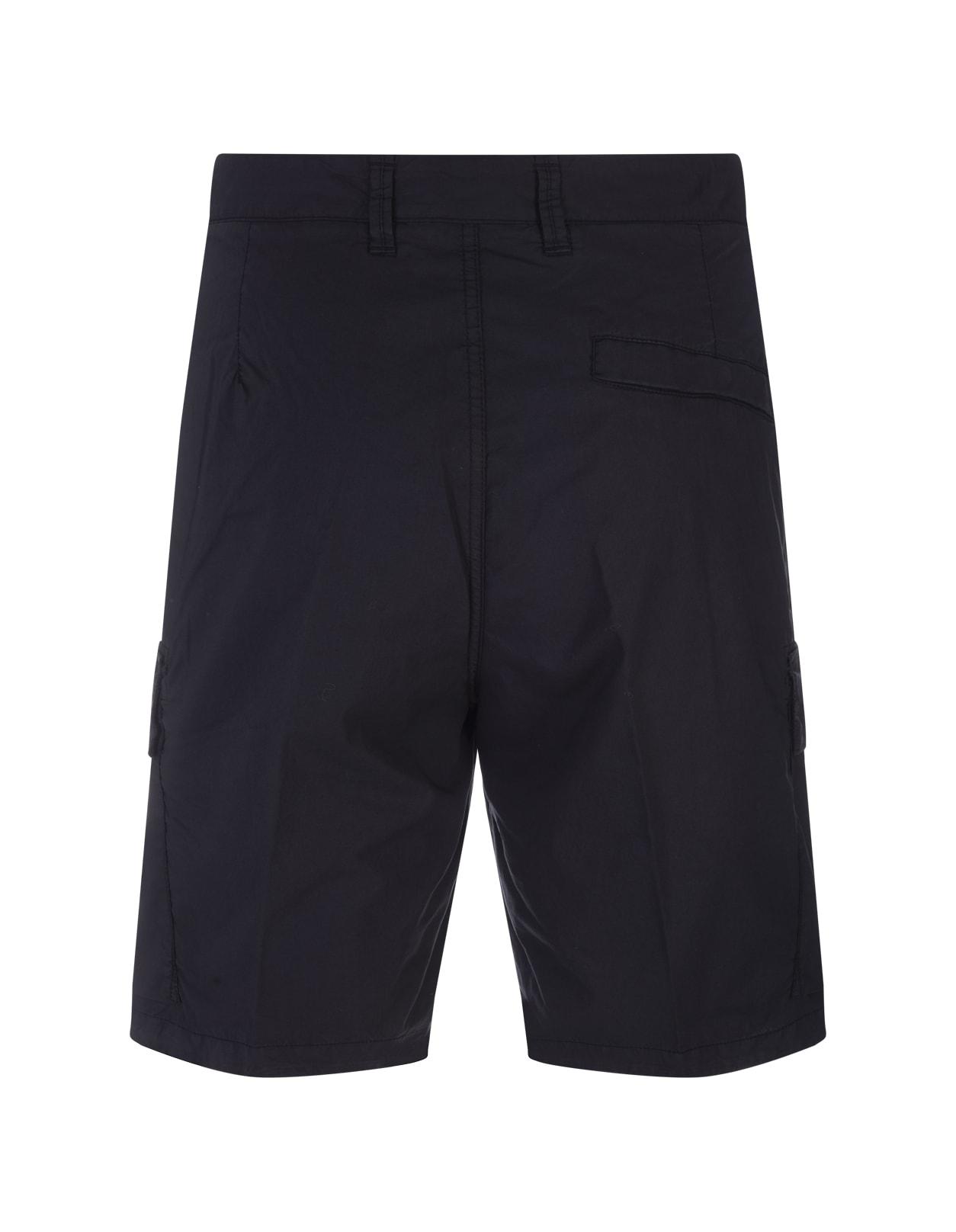 Stone Island Navy Cargo Bermuda Shorts in Blue for Men | Lyst