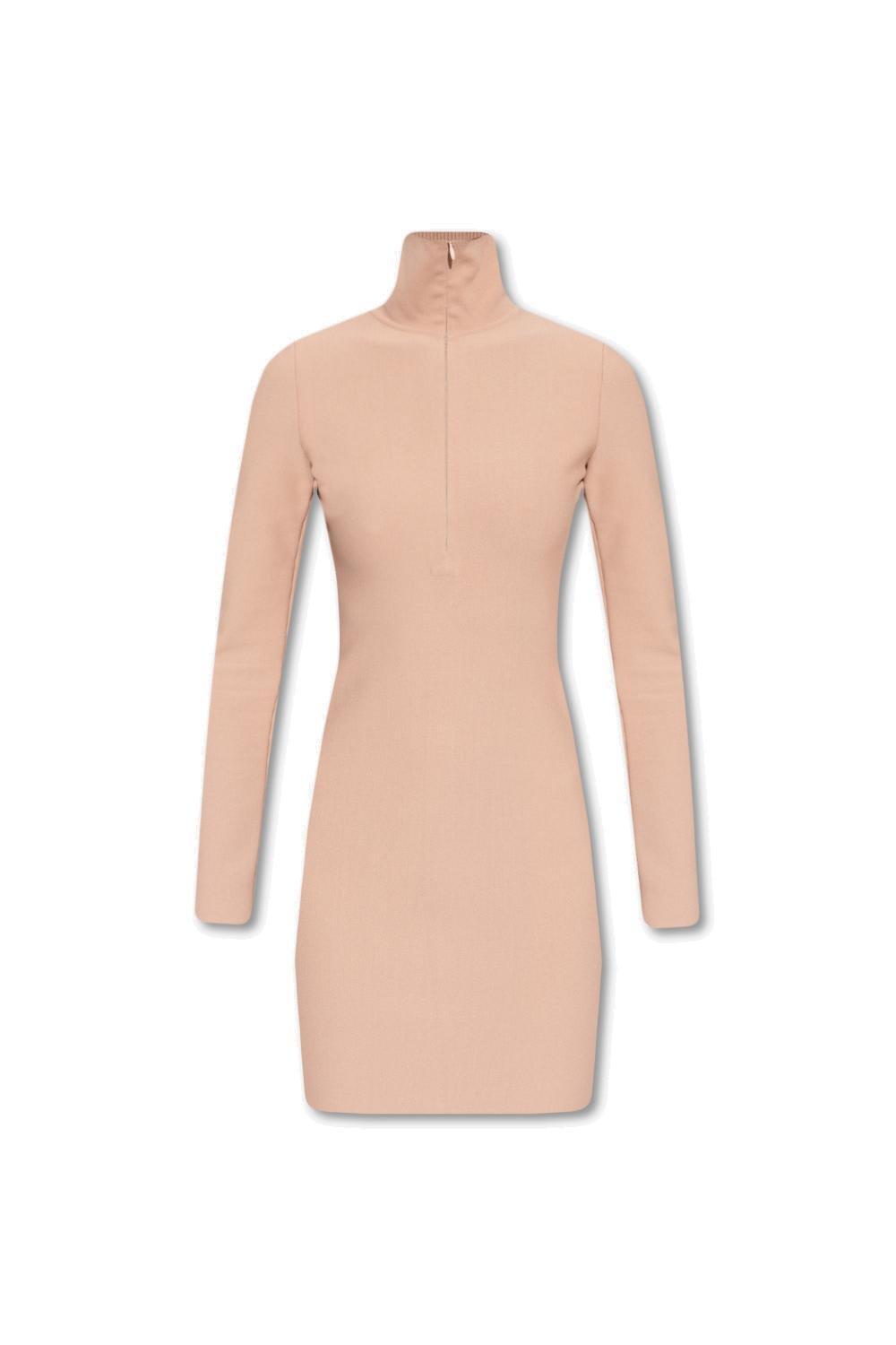 【送料&関税込】Alaia Half Zipped Long-sleeved Mini Dress Alaïa Half Zipped Long-Sleeved Mini Dress in White | Lyst UK